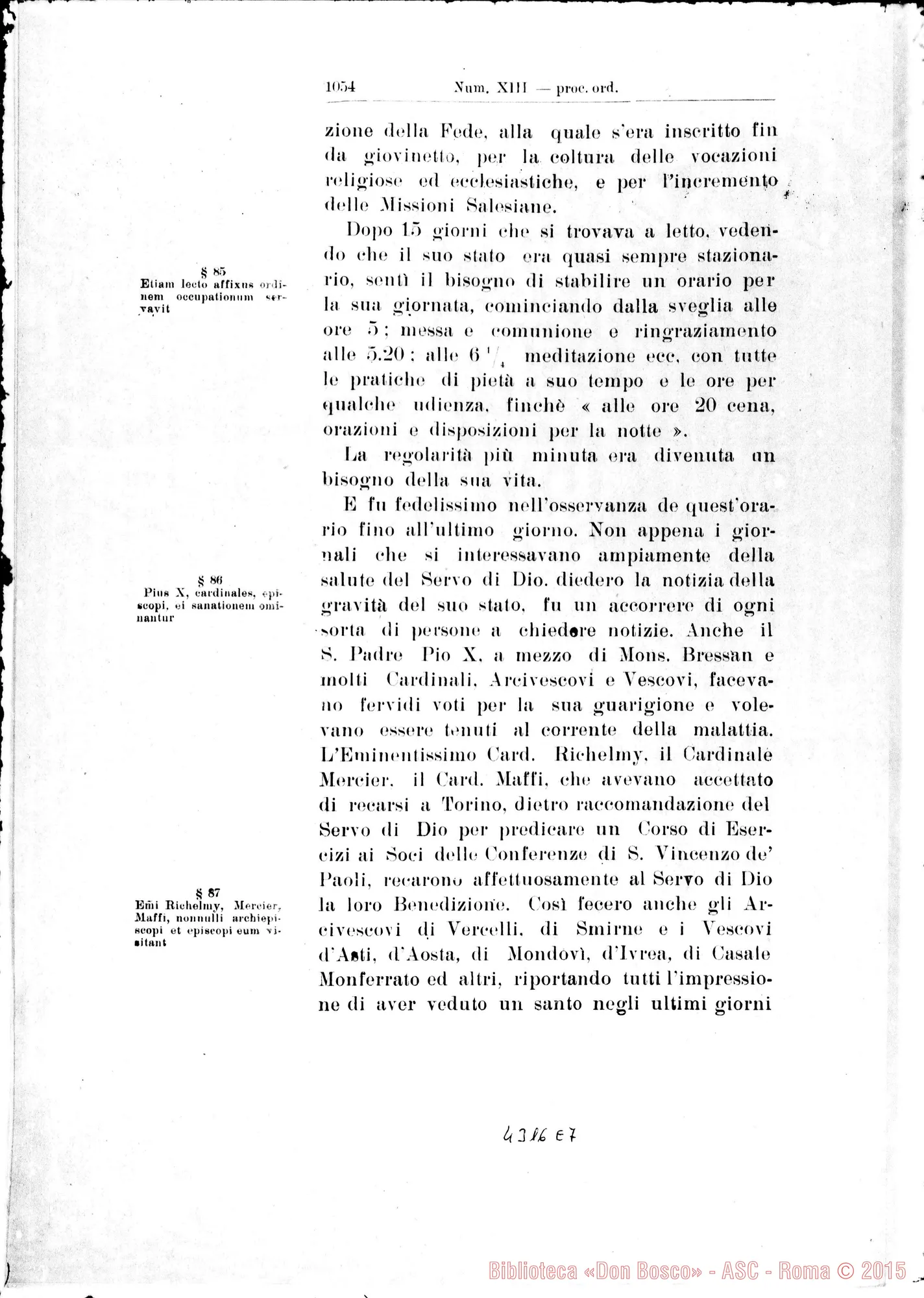 Fotogramma E 7 — De pretioso obitu Servi Dei, de concursu fidelium ad funus…