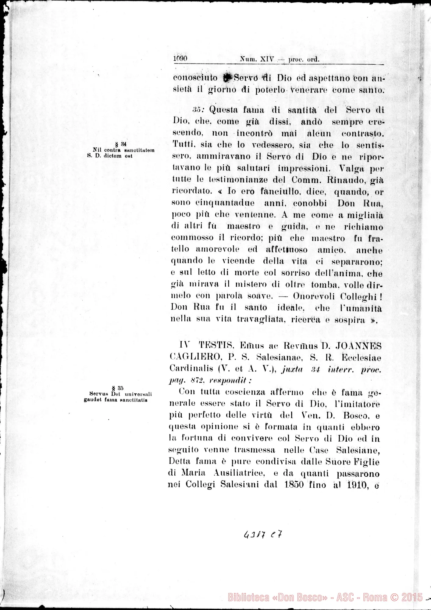 Fotogramma C 7 — De fama sanctitatis in vitam et post obitum