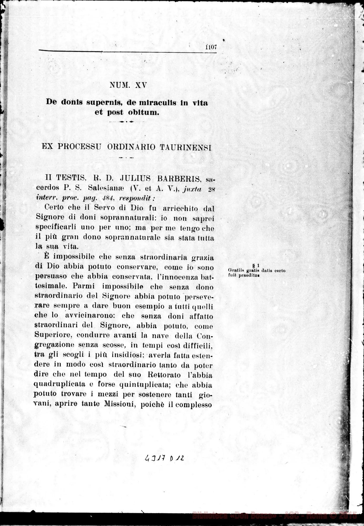 Fotogramma D 12 — De donid supemis, de miraculis in vita et post obitum