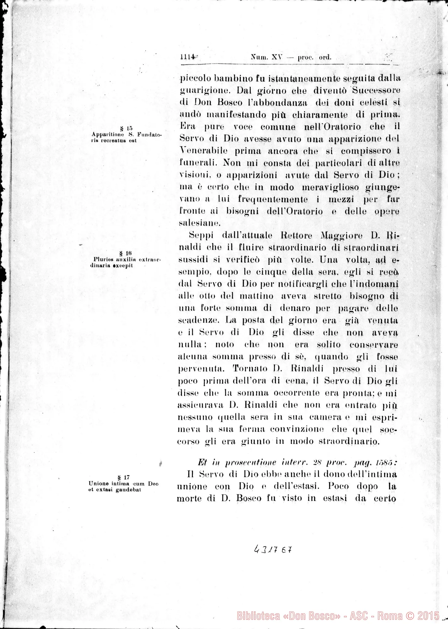 Fotogramma E 7 — De donid supemis, de miraculis in vita et post obitum