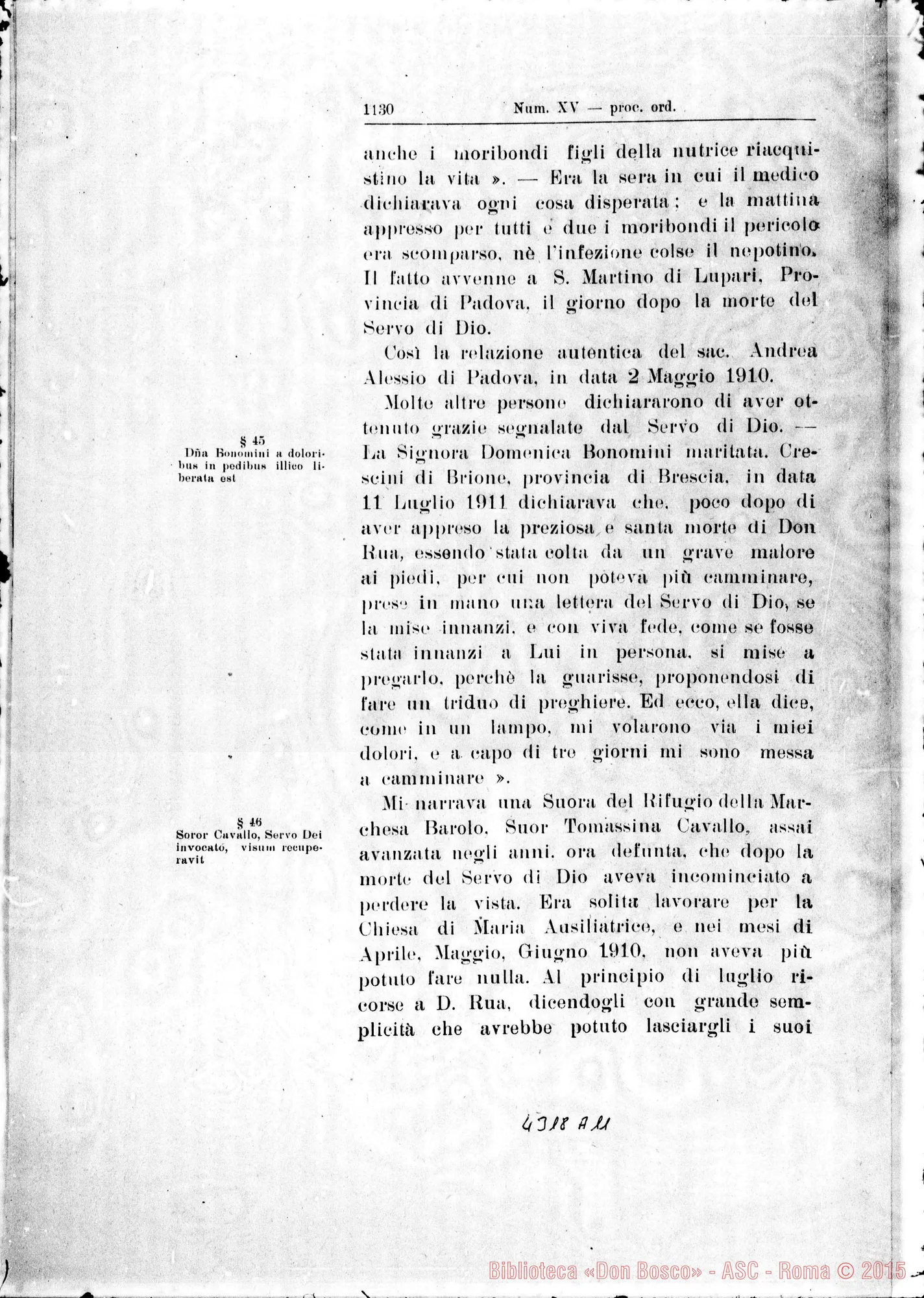 Fotogramma A 11 — De donid supemis, de miraculis in vita et post obitum