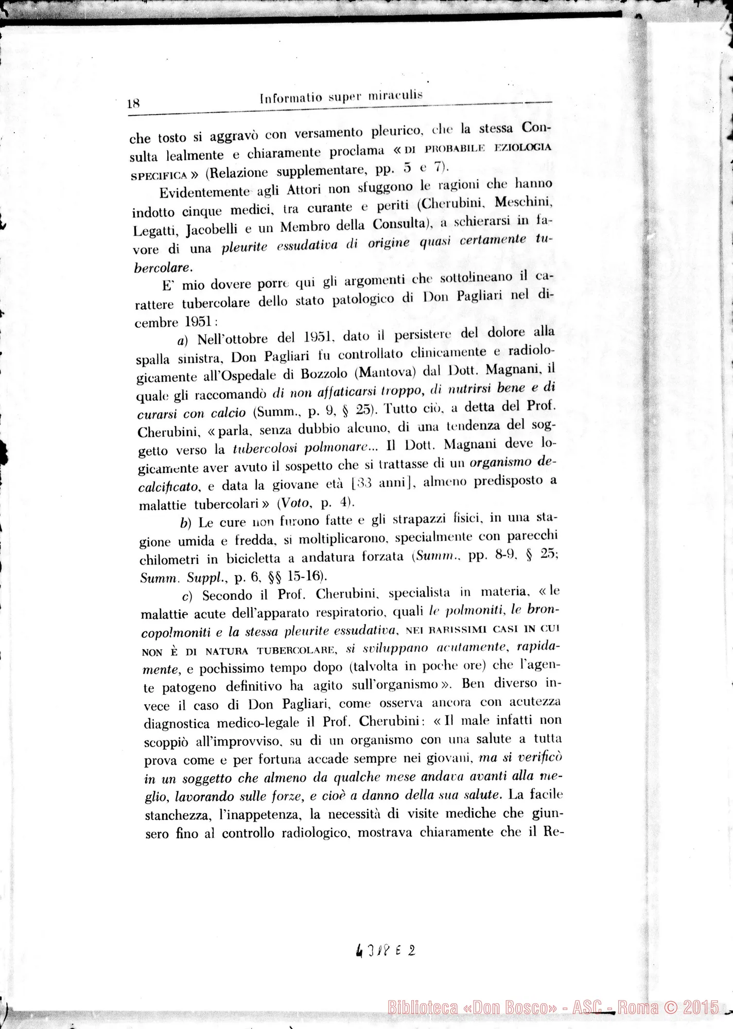 Fotogramma E 2 — Informatio super dubio an et de quibus miraculis constet…