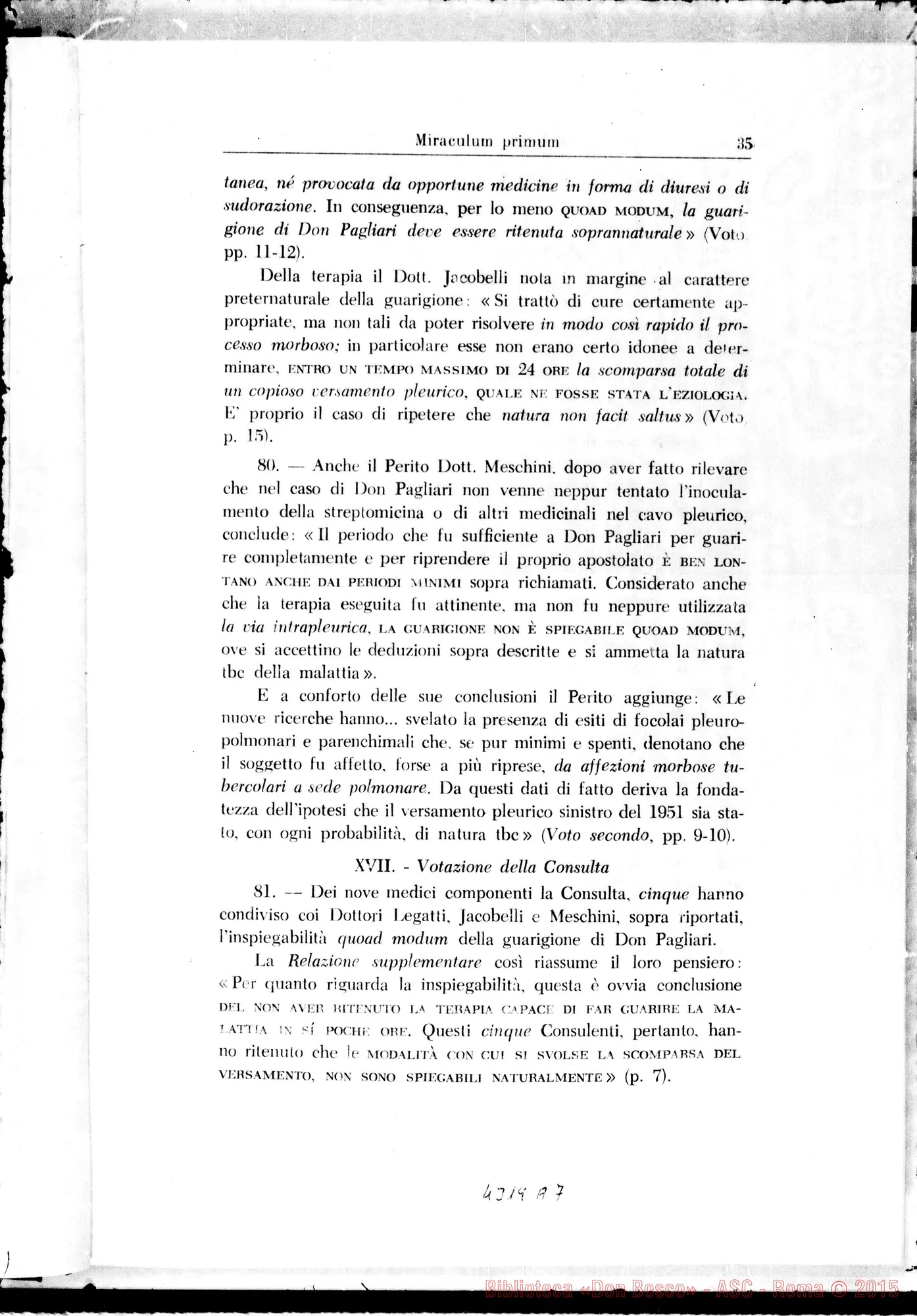 Fotogramma A 7 — Informatio super dubio an et de quibus miraculis constet…