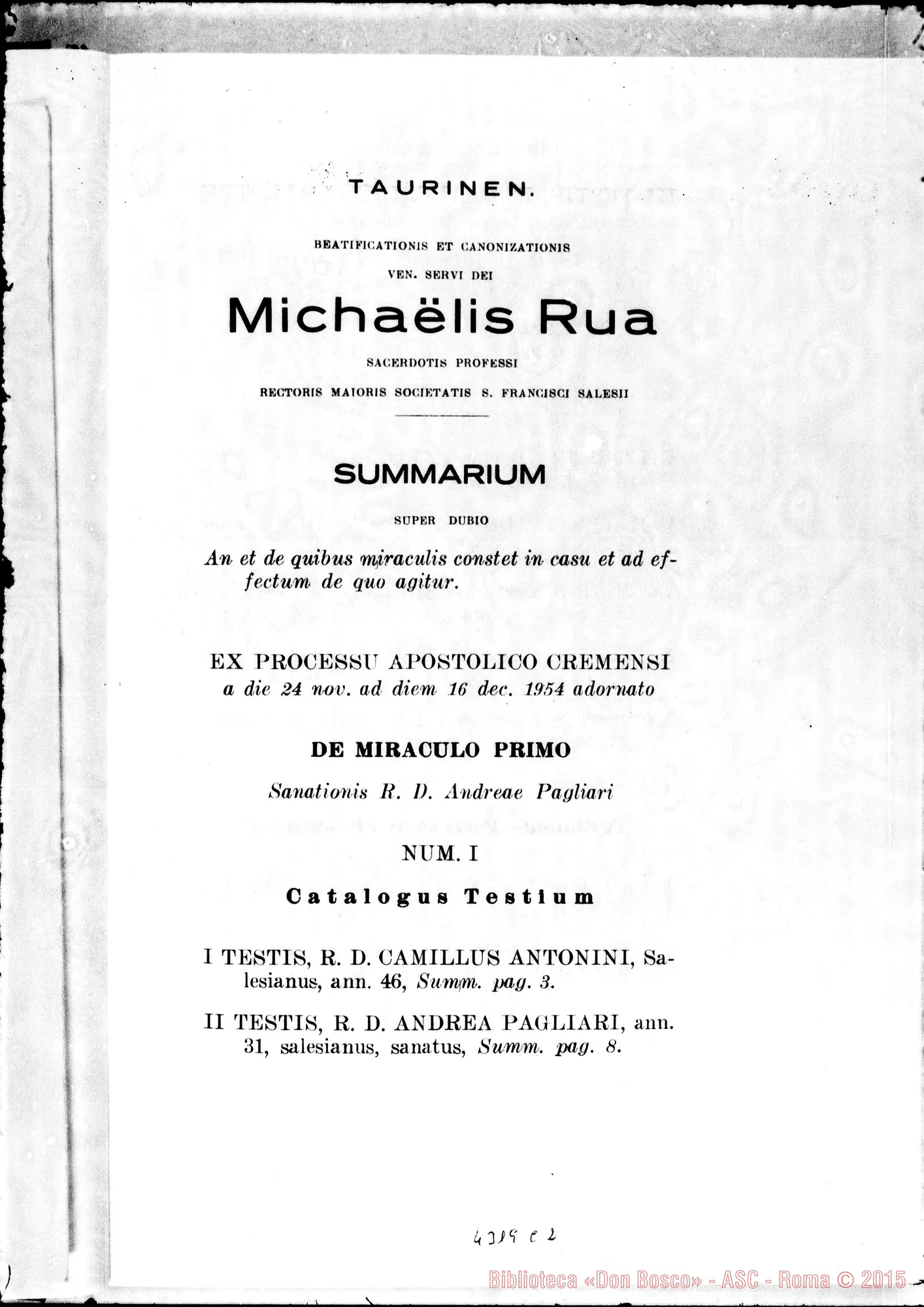 Fotogramma C 2 — Miraculum primum