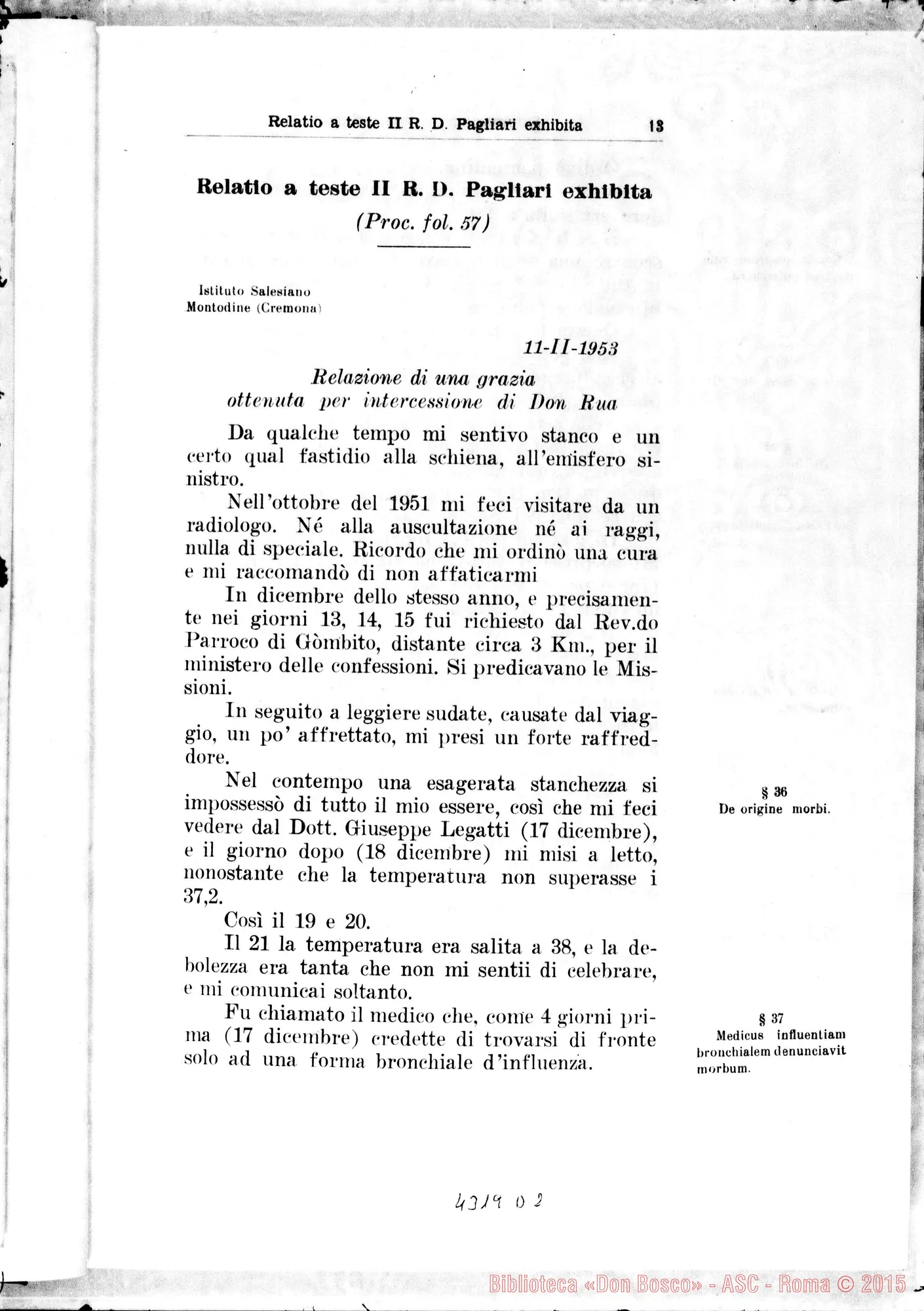 Fotogramma D 2 — Miraculum primum