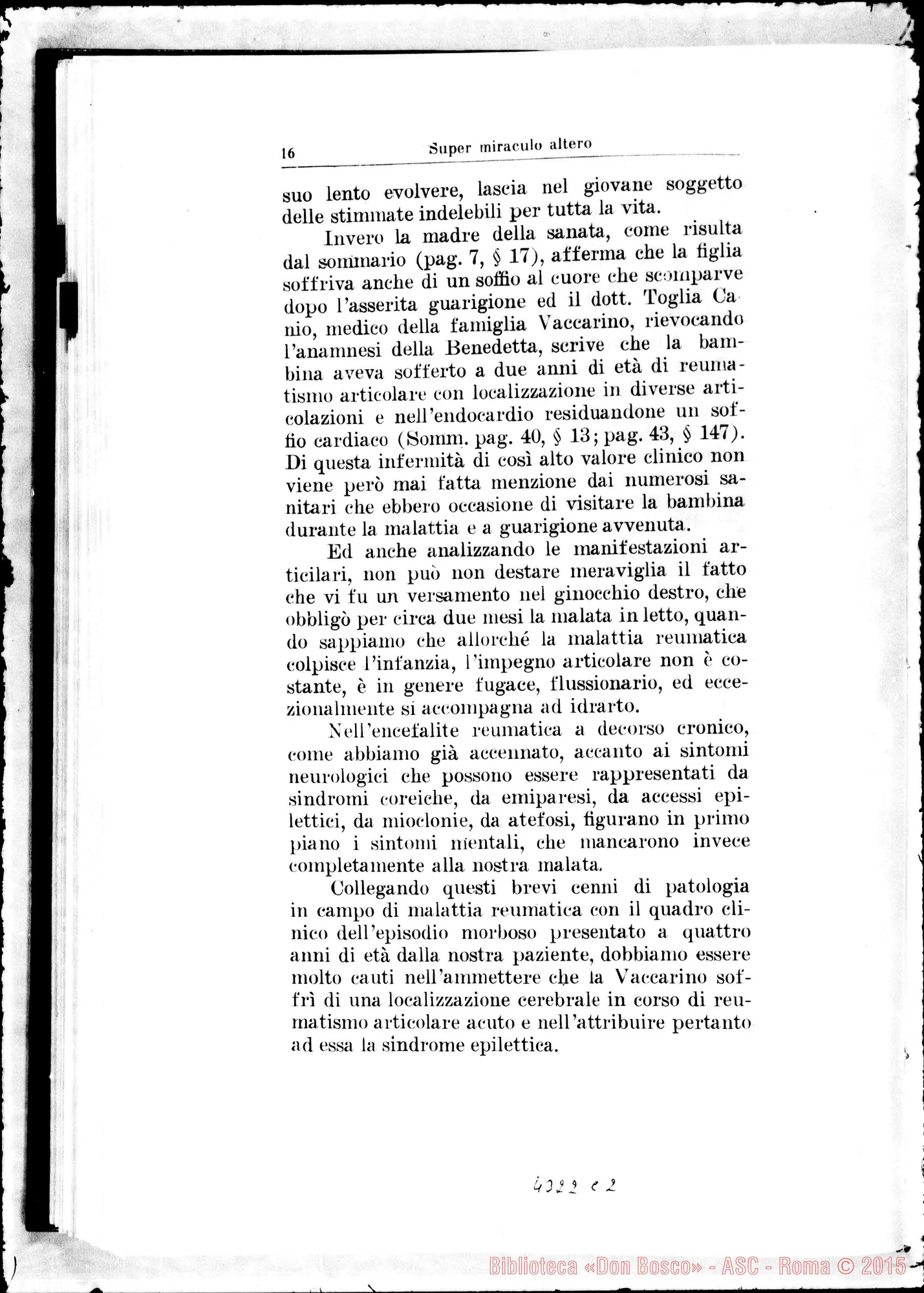 Fotogramma C 2 — De miraculo altero