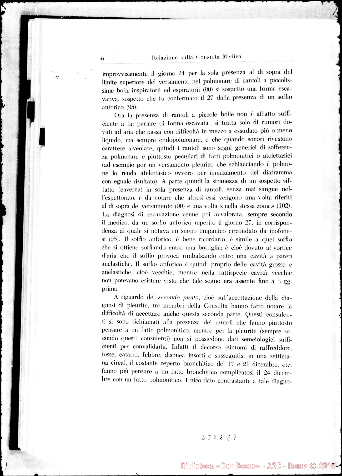 Fotogramma E 7 — Relatio consultae medicae diei le julii 1960