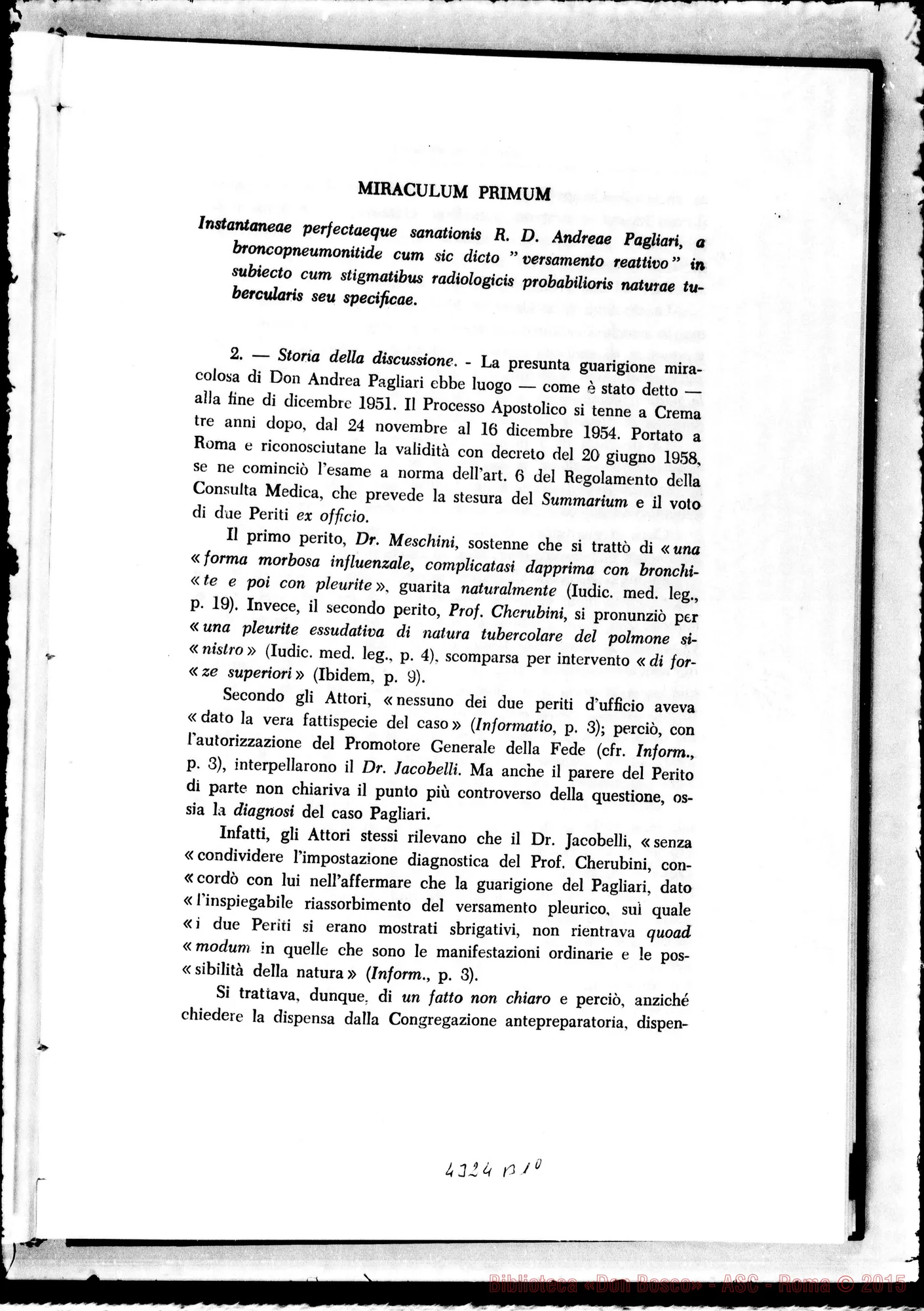 Fotogramma B 10 — Animadversiones promotoris generalis fidei