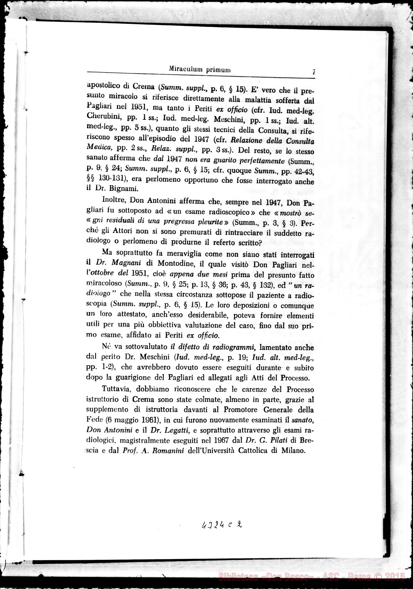 Fotogramma C 2 — Animadversiones promotoris generalis fidei