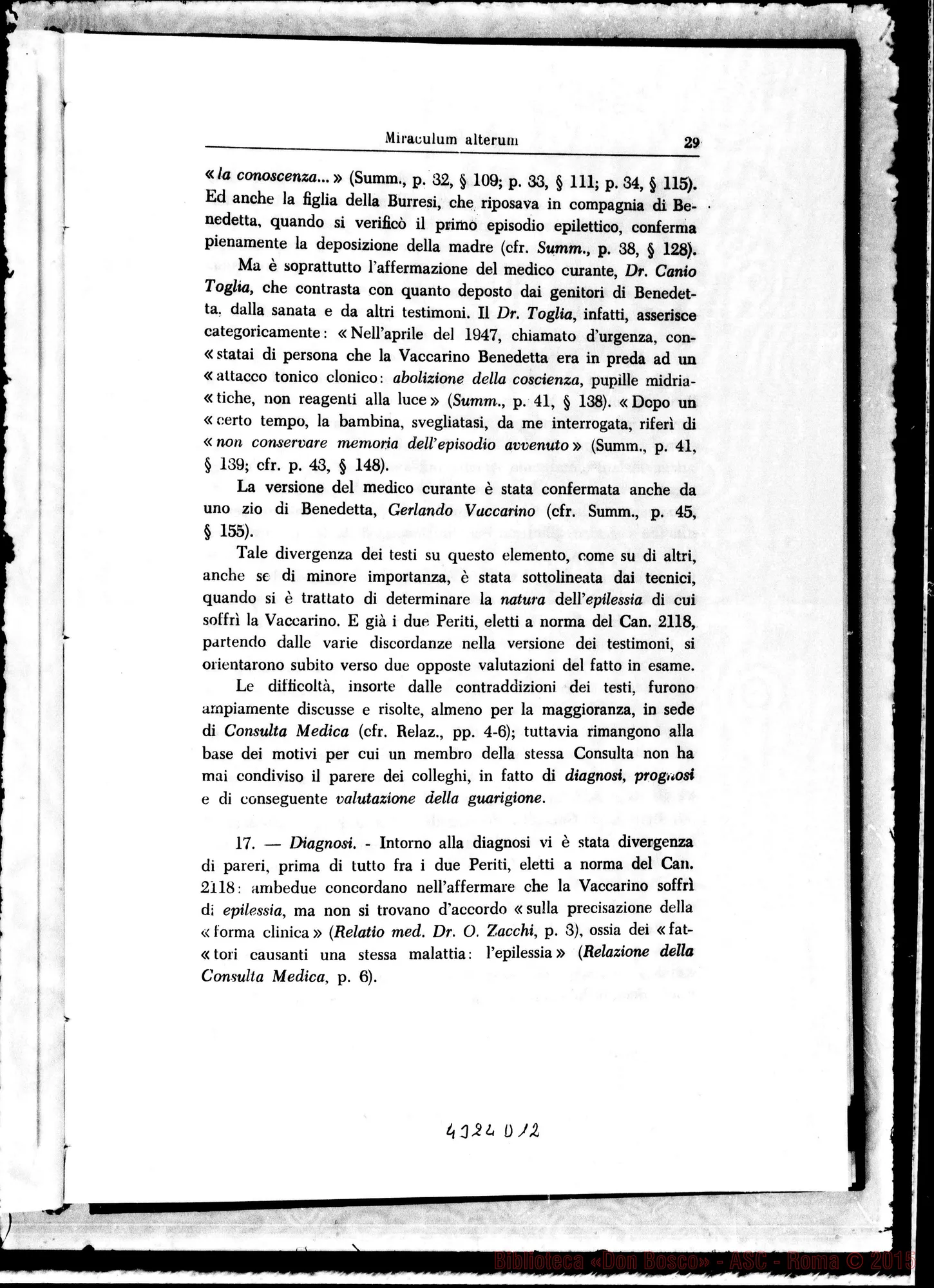 Fotogramma D 12 — Positiones seu Articuli et Notula testium