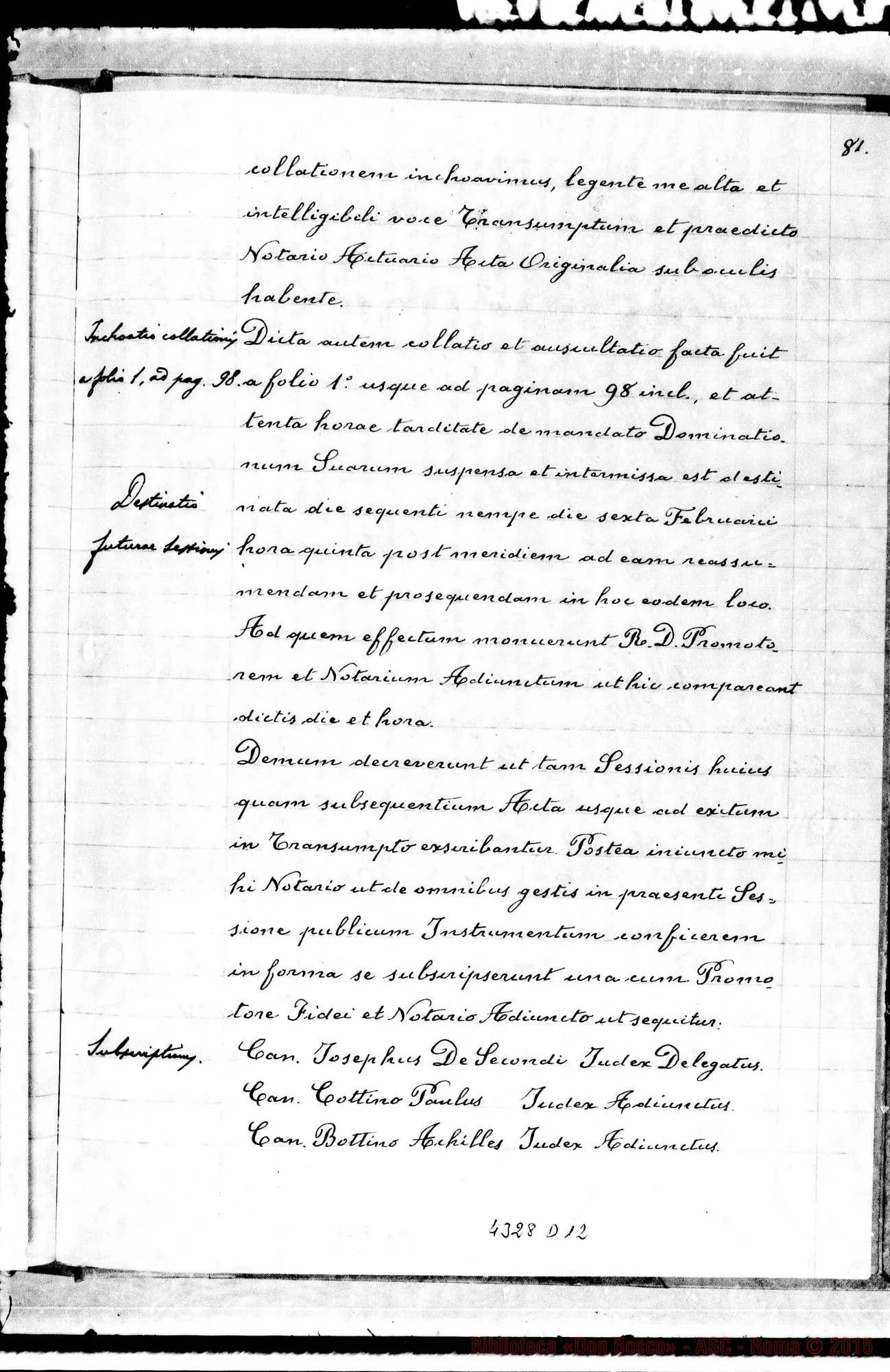 Fotogramma D 12 — Sententia et ali