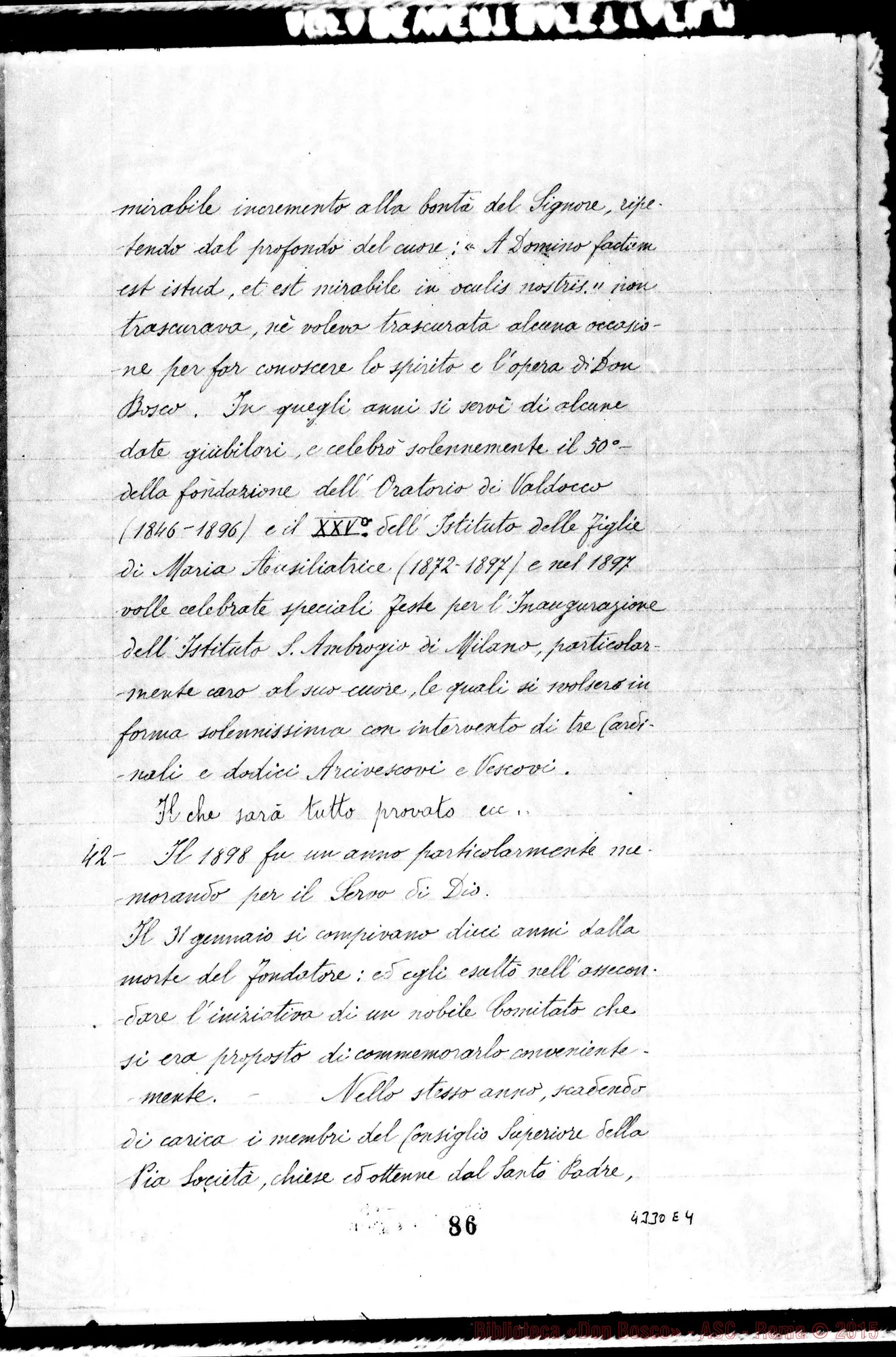 Fotogramma E 4 — Successore di Don Bosco: il primo decennio