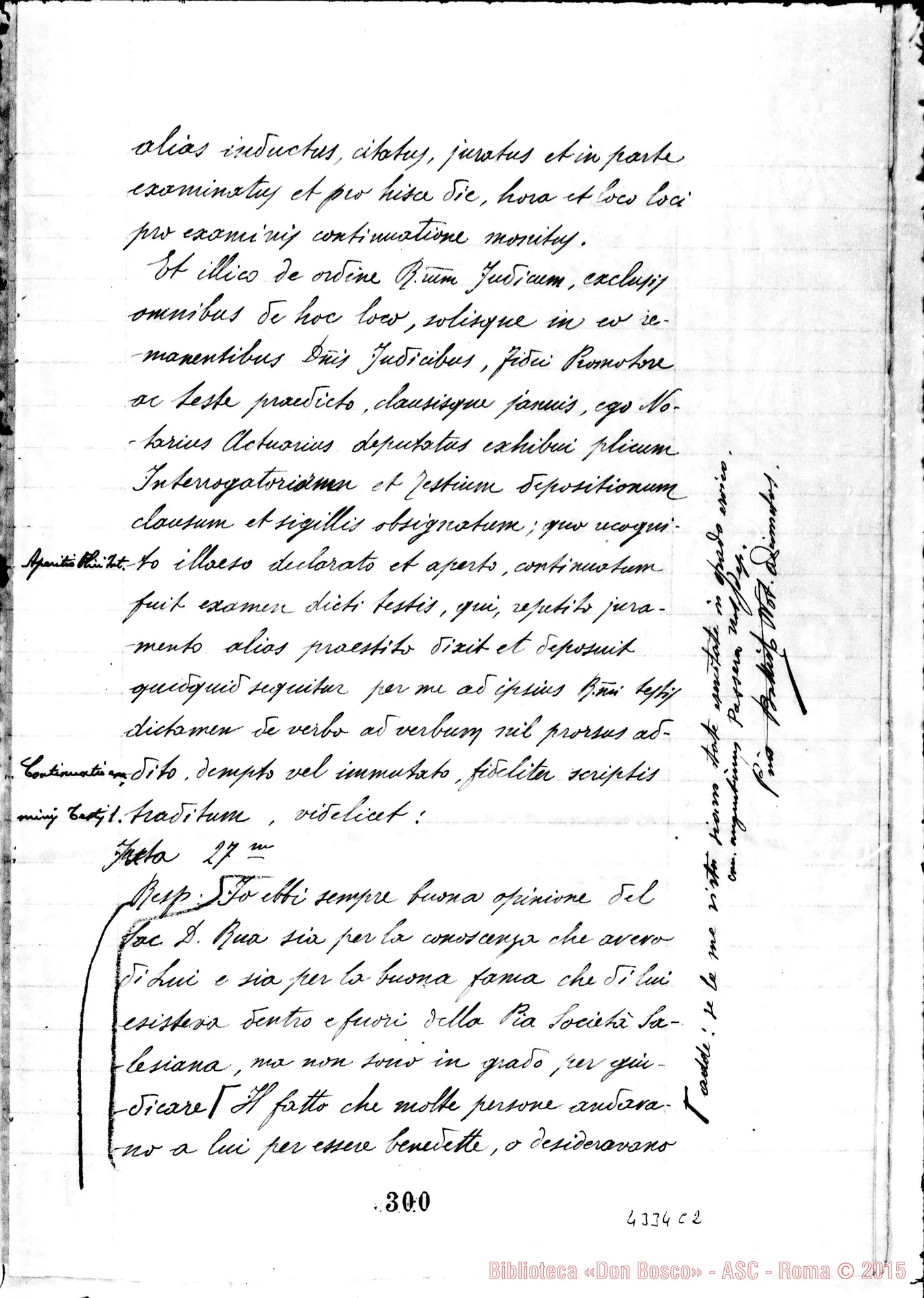 Fotogramma C 2 — Piano Gio. Batt., mons., curato della Parrocchia «Gran Madre di Dio»