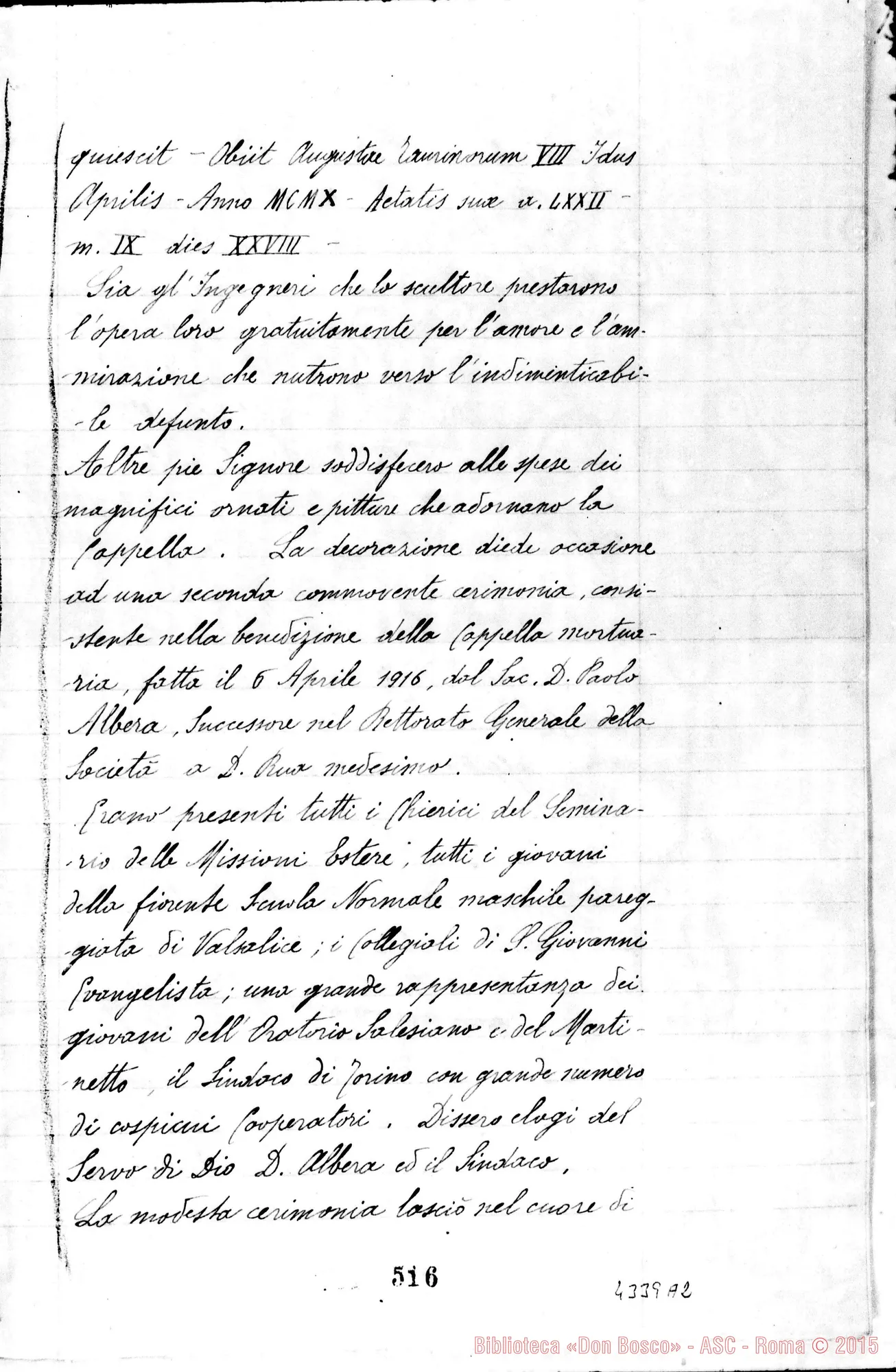 Fotogramma A 2 — Barberis Giulio, sac. SDB