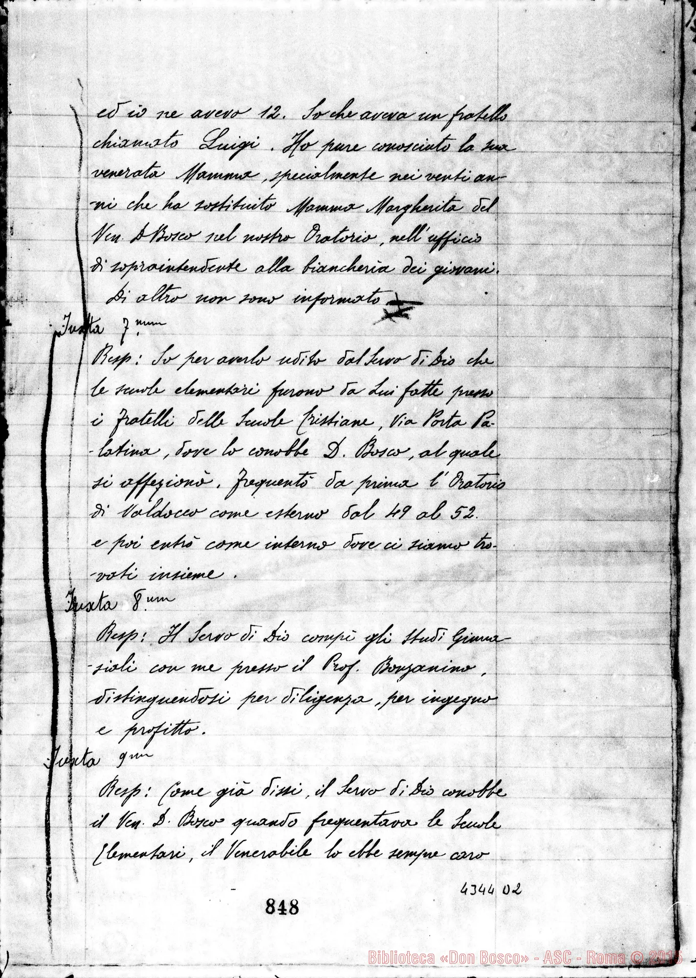 Fotogramma D 2 — Cagliero Giovanni, cardinale