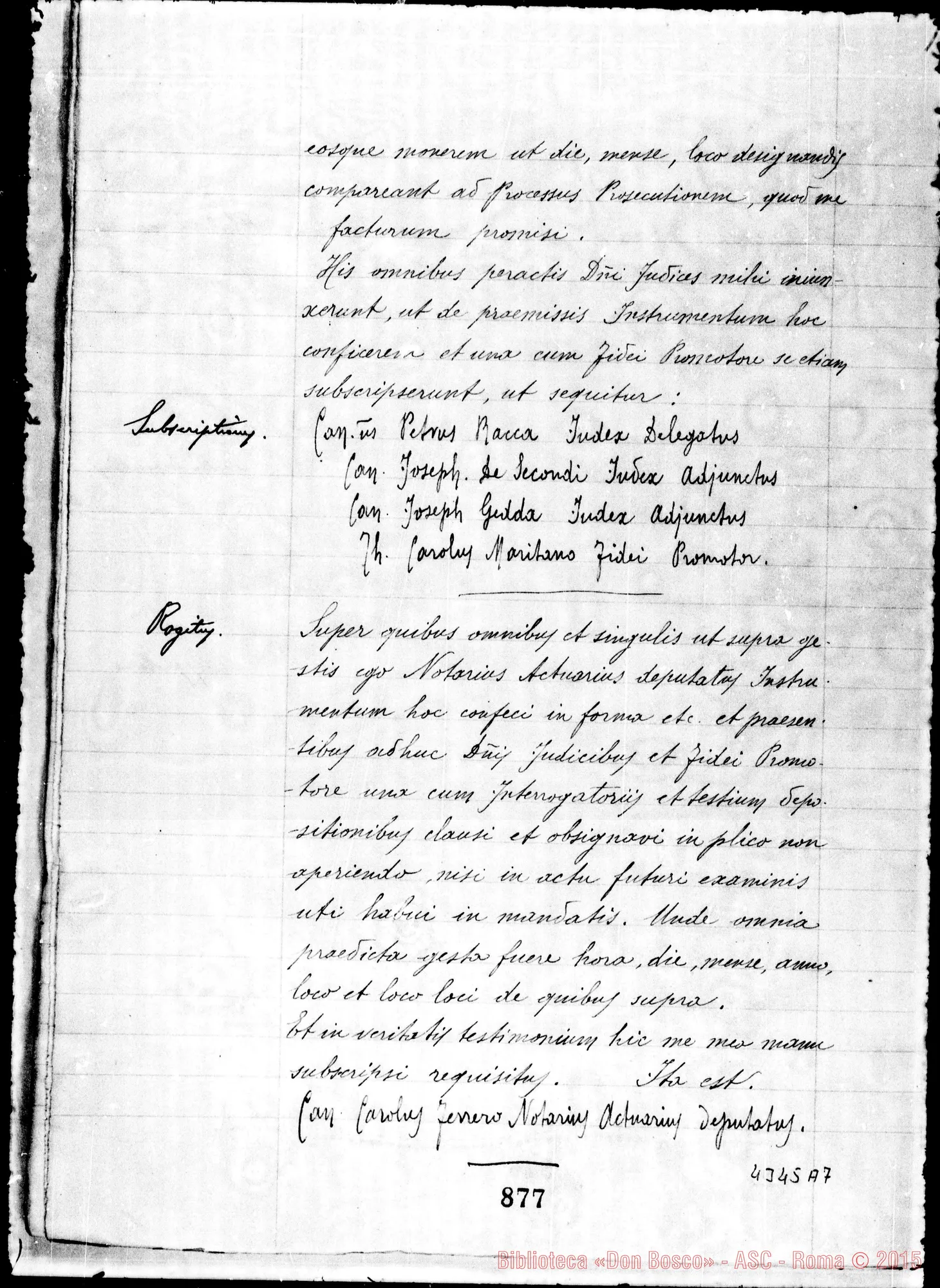Fotogramma A 7 — Cagliero Giovanni, cardinale