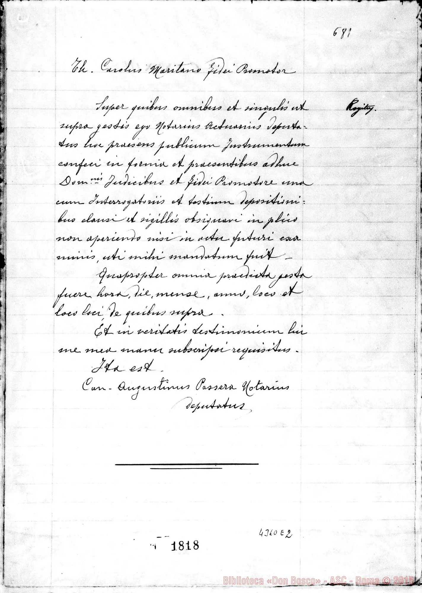 Fotogramma E 2 — Gribaudi Pietro, sac. commendatore