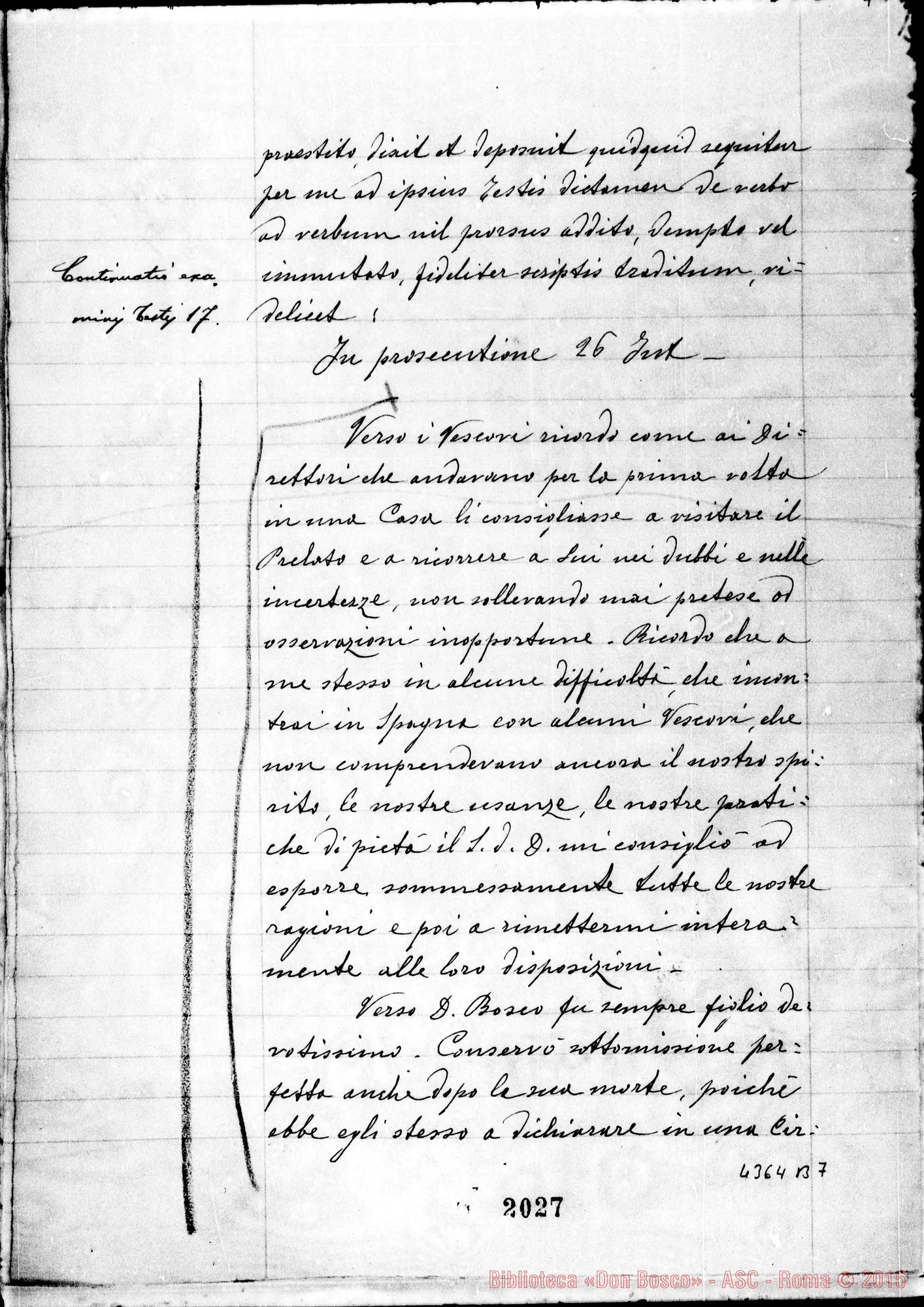 Fotogramma B 7 — Rinaldi Filippo, sac. Rettor Maggiore