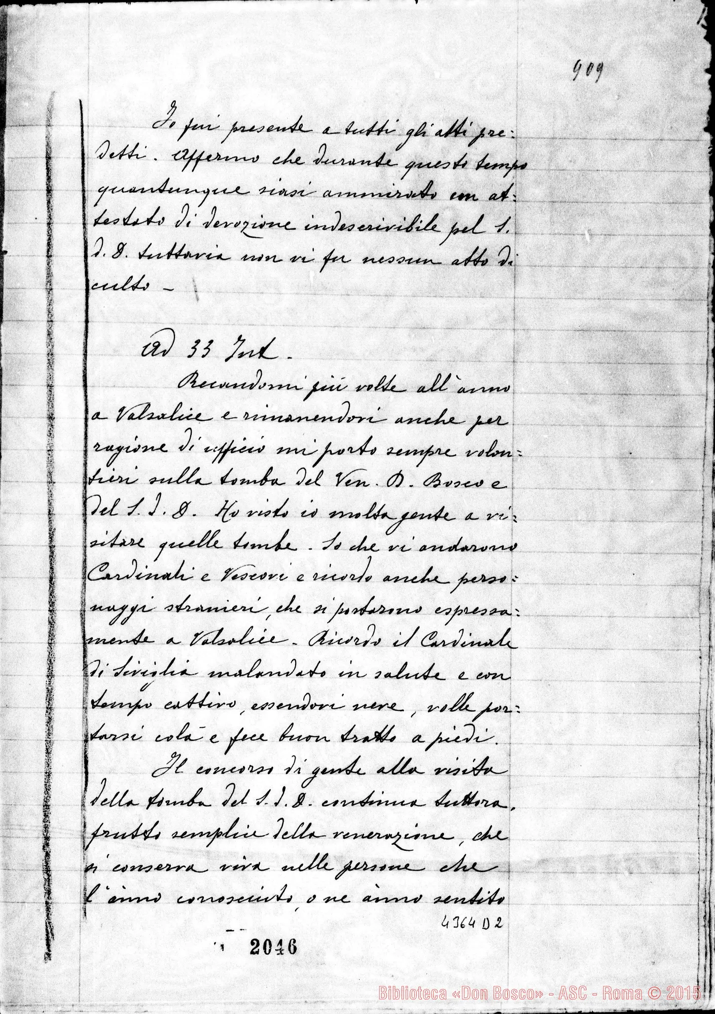 Fotogramma D 2 — Rinaldi Filippo, sac. Rettor Maggiore