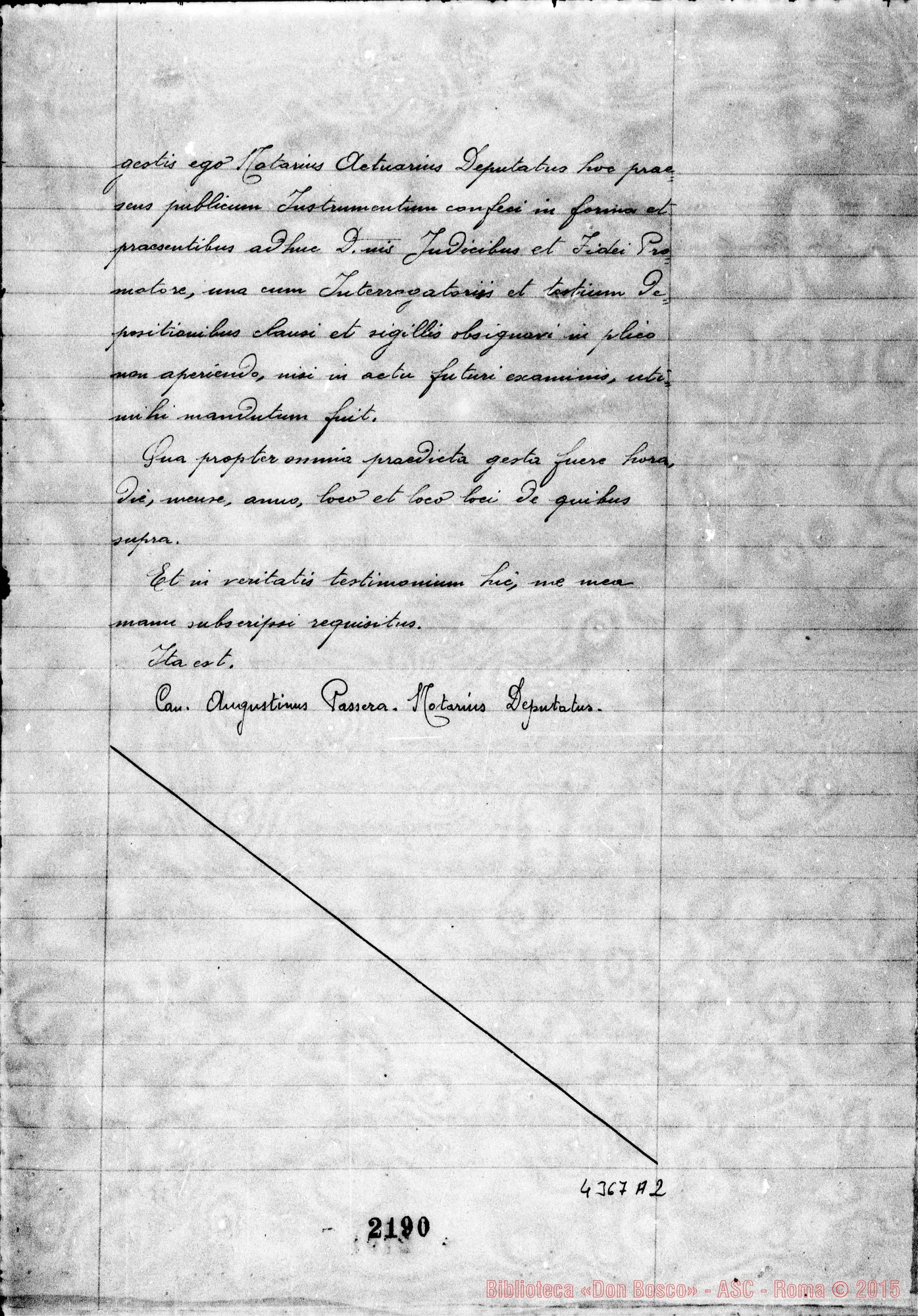 Fotogramma A 2 — Sanguinetti Agostino, sac. della Piccola Casa della Divina Provvidenza