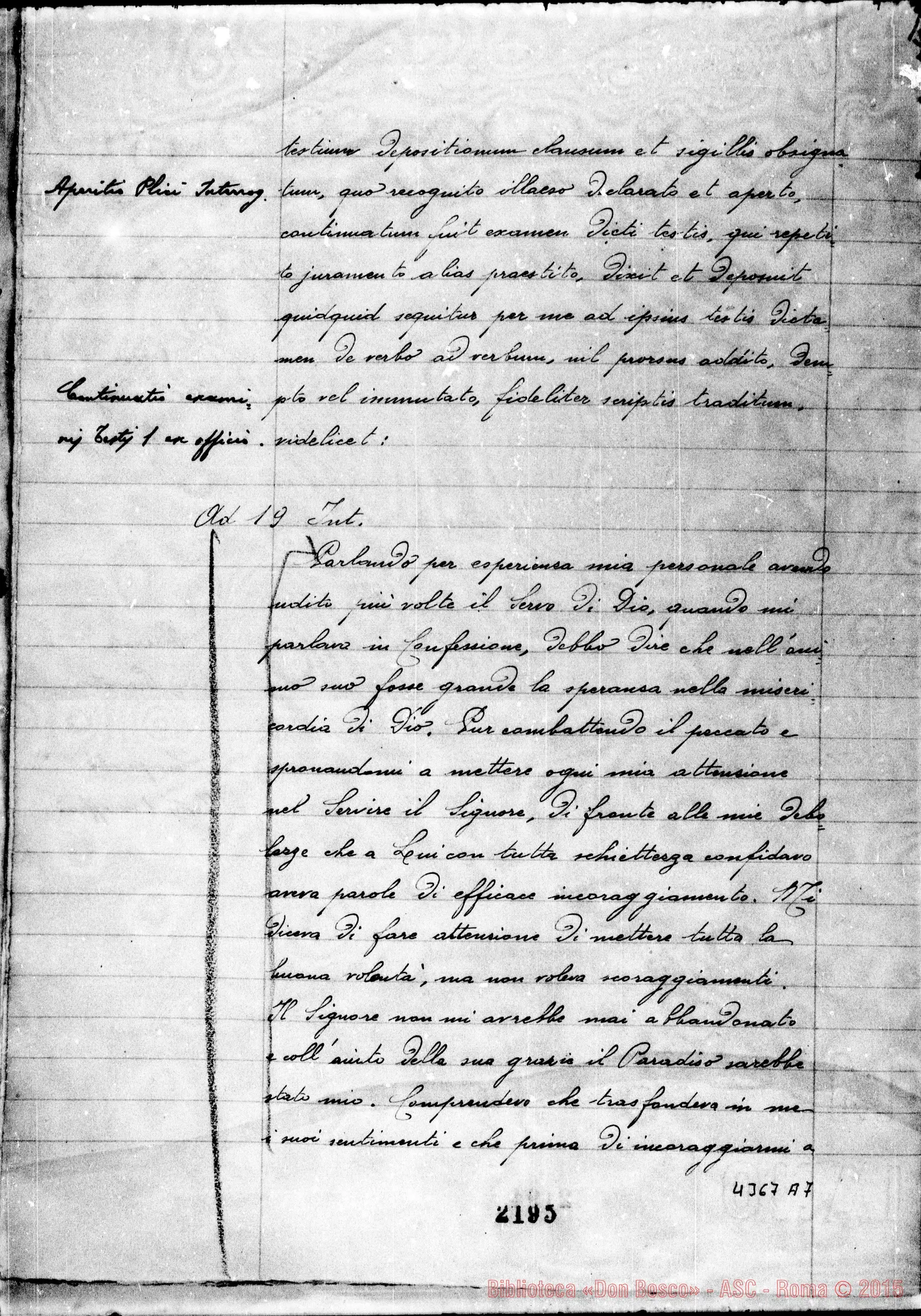 Fotogramma A 7 — Sanguinetti Agostino, sac. della Piccola Casa della Divina Provvidenza