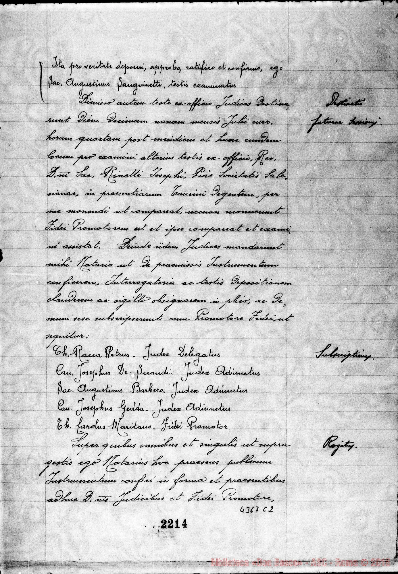Fotogramma C 2 — Sanguinetti Agostino, sac. della Piccola Casa della Divina Provvidenza