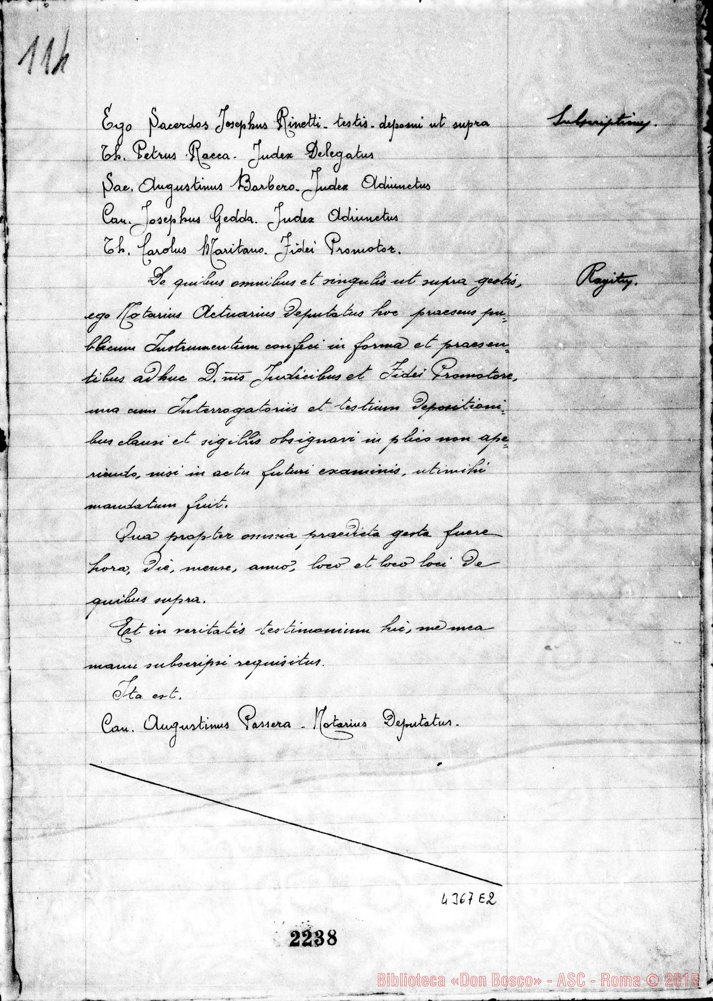 Fotogramma E 2 — Rinetti Giuseppe, sac. SDB