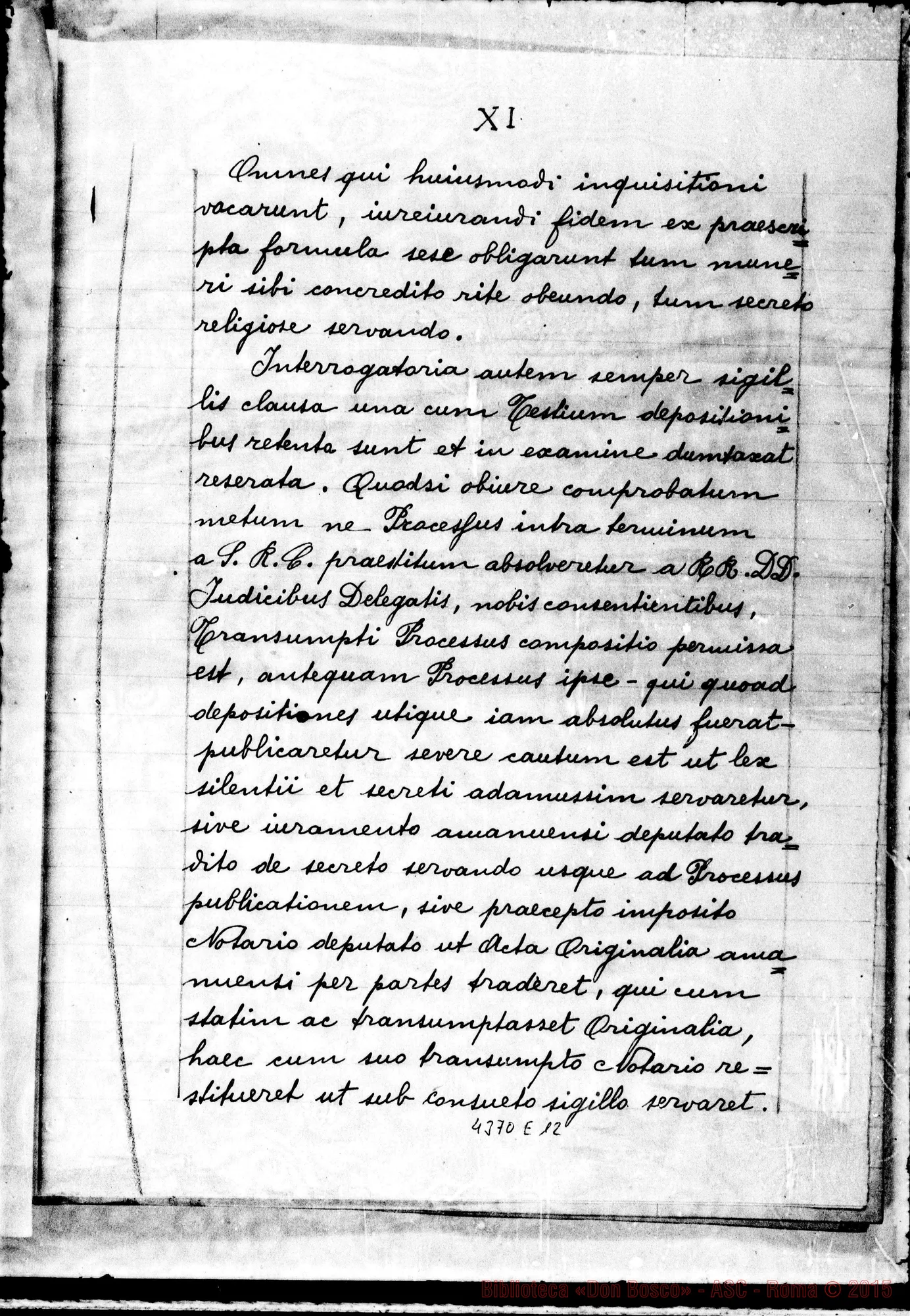 Fotogramma E 12 — Acta Praeliminaria