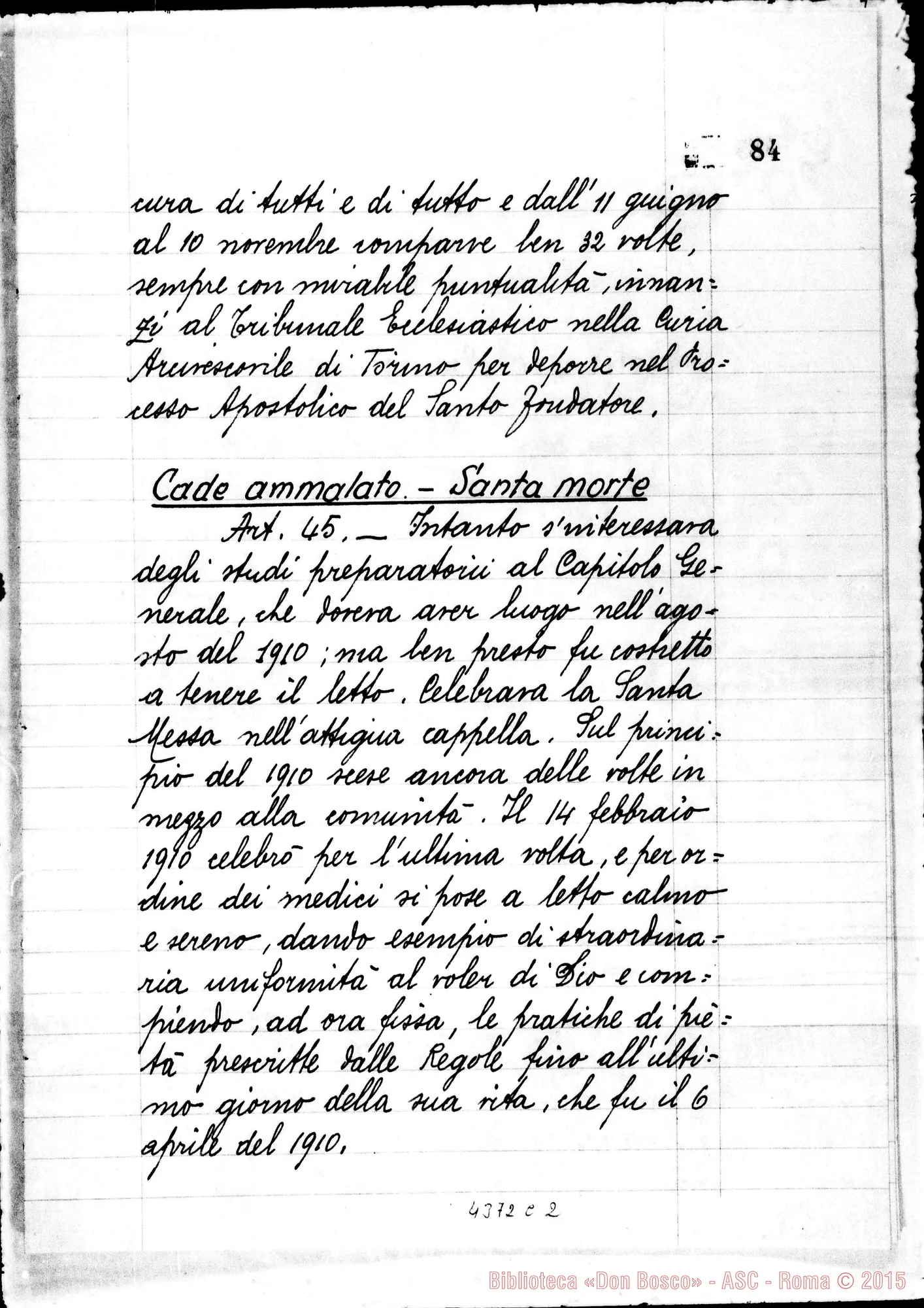 Fotogramma C 2 — Positiones et articuli. Presentai Franciscus Tomasetti