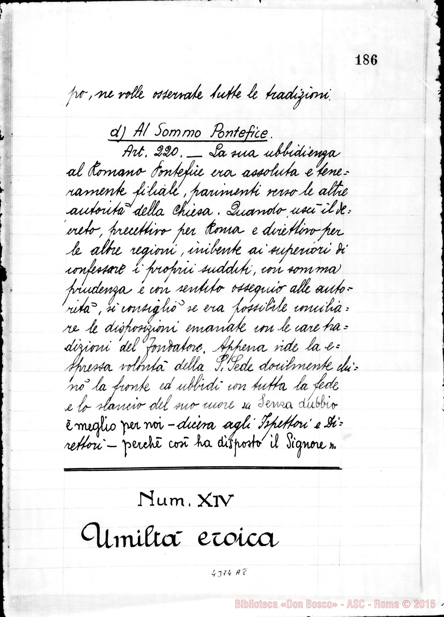 Fotogramma A 8 — Positiones et articuli. Presentai Franciscus Tomasetti