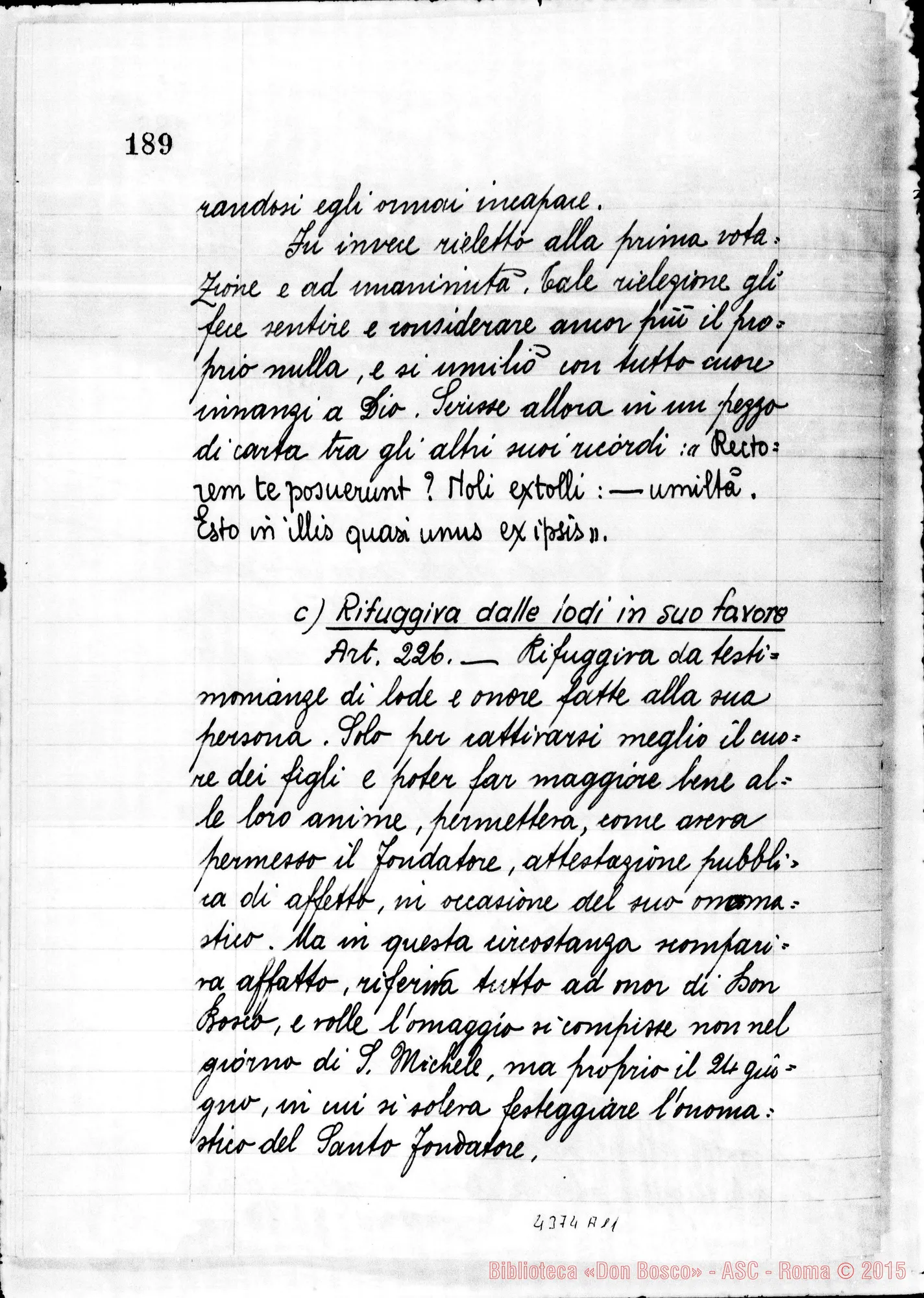 Fotogramma A 11 — Positiones et articuli. Presentai Franciscus Tomasetti