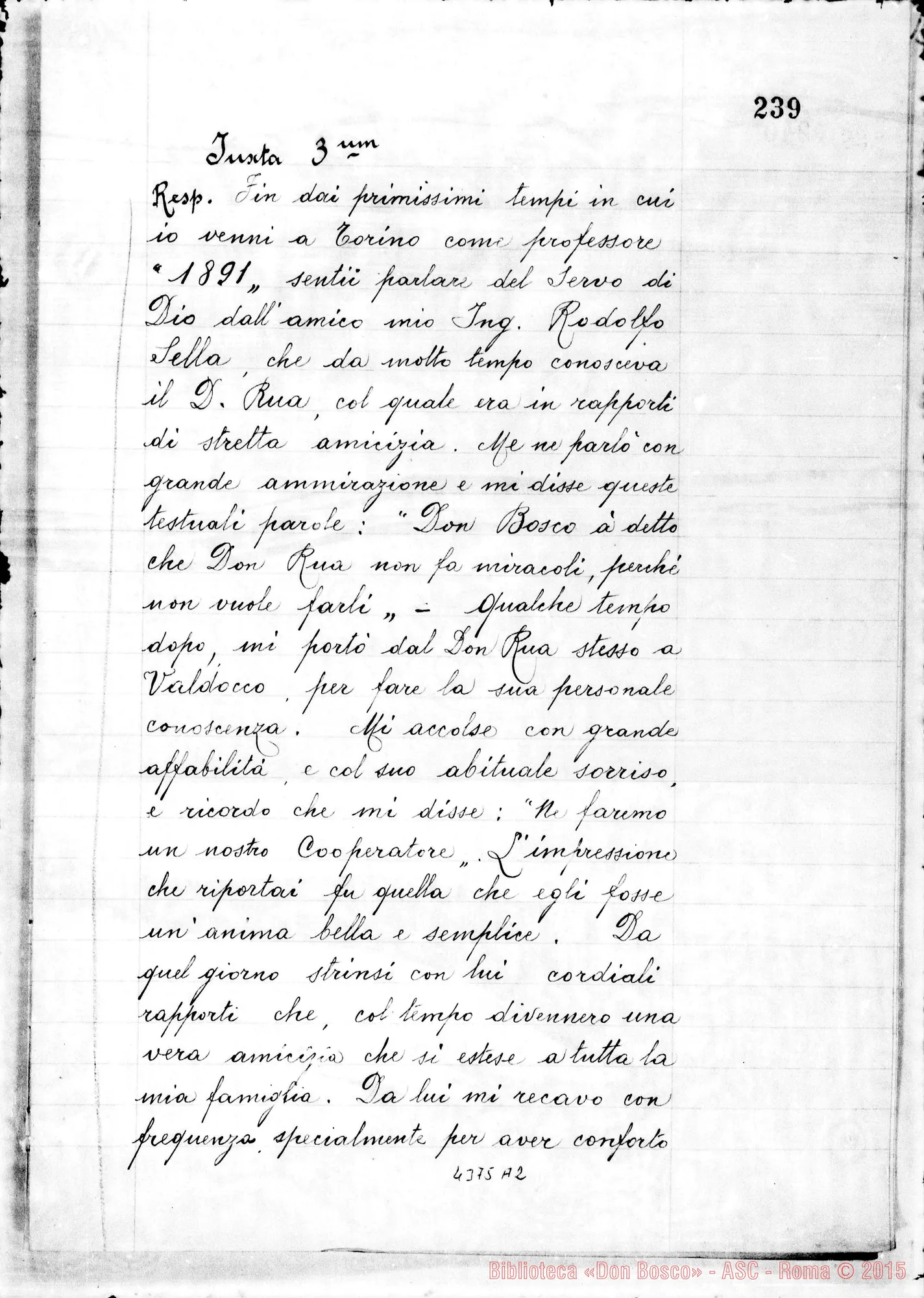 Fotogramma A 2 — Bettazzi Rodolfo, professore