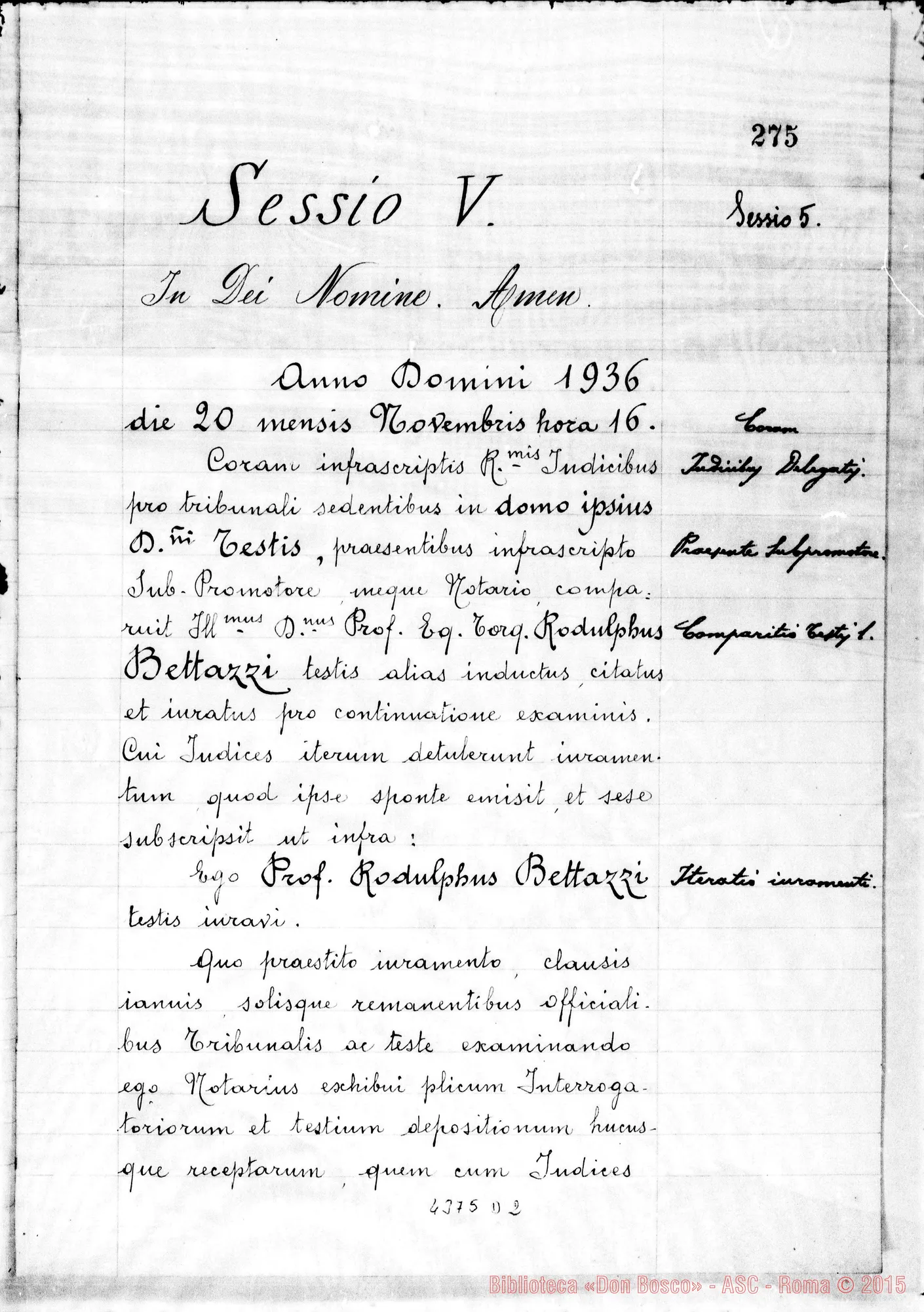 Fotogramma D 2 — Bettazzi Rodolfo, professore