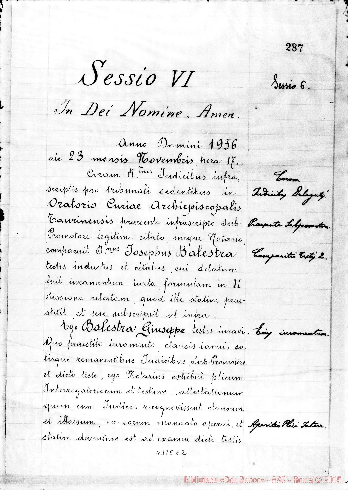 Fotogramma E 2 — Balestra Giuseppe, coad. SDB