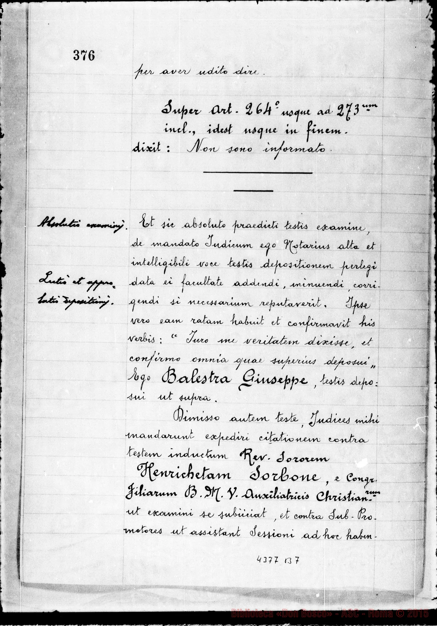 Fotogramma B 7 — Balestra Giuseppe, coad. SDB