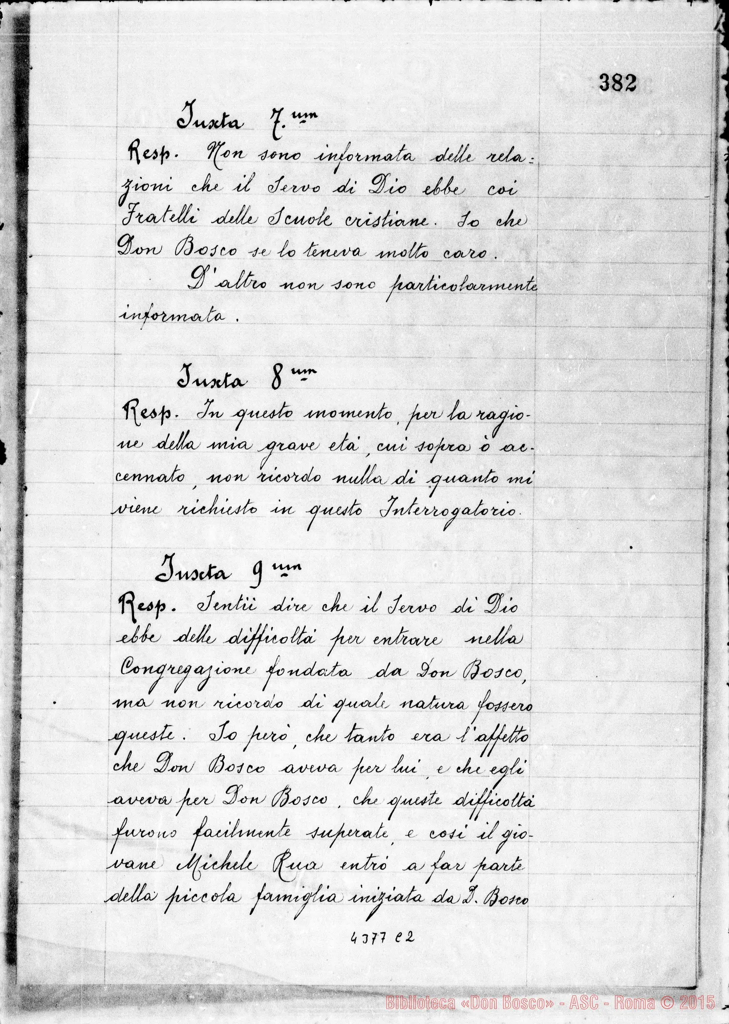 Fotogramma C 2 — Sorbone Enrichetta, suora F.M.A.