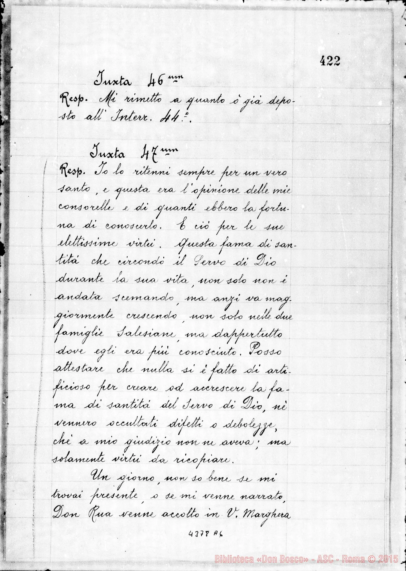 Fotogramma A 6 — Sorbone Enrichetta, suora F.M.A.