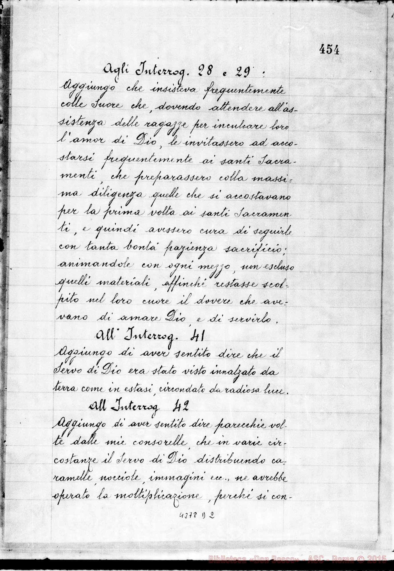 Fotogramma D 2 — Sorbone Enrichetta, suora F.M.A.