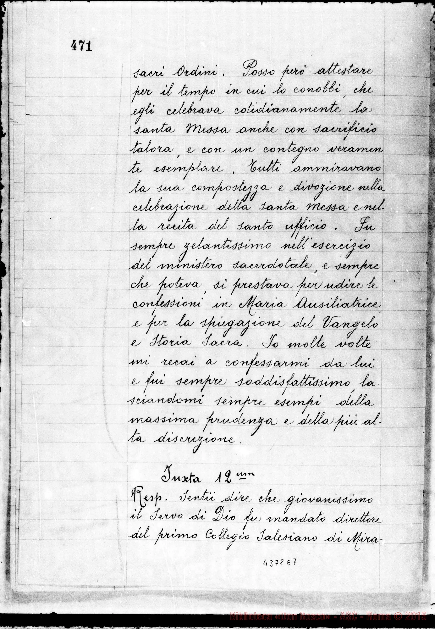 Fotogramma E 7 — Varvello Francesco, sac. SDB