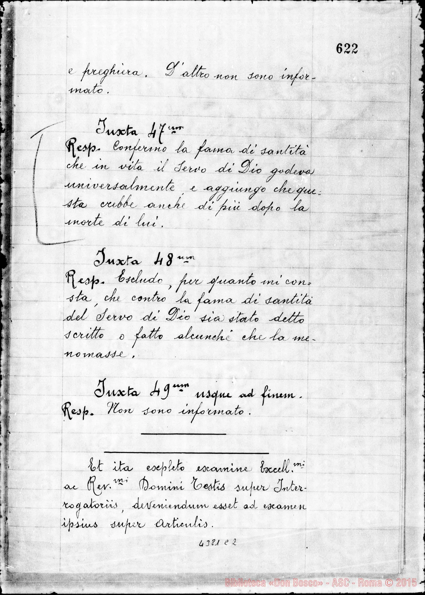 Fotogramma C 2 — Bartolomasi Angelo, arciv. titolare di Petra