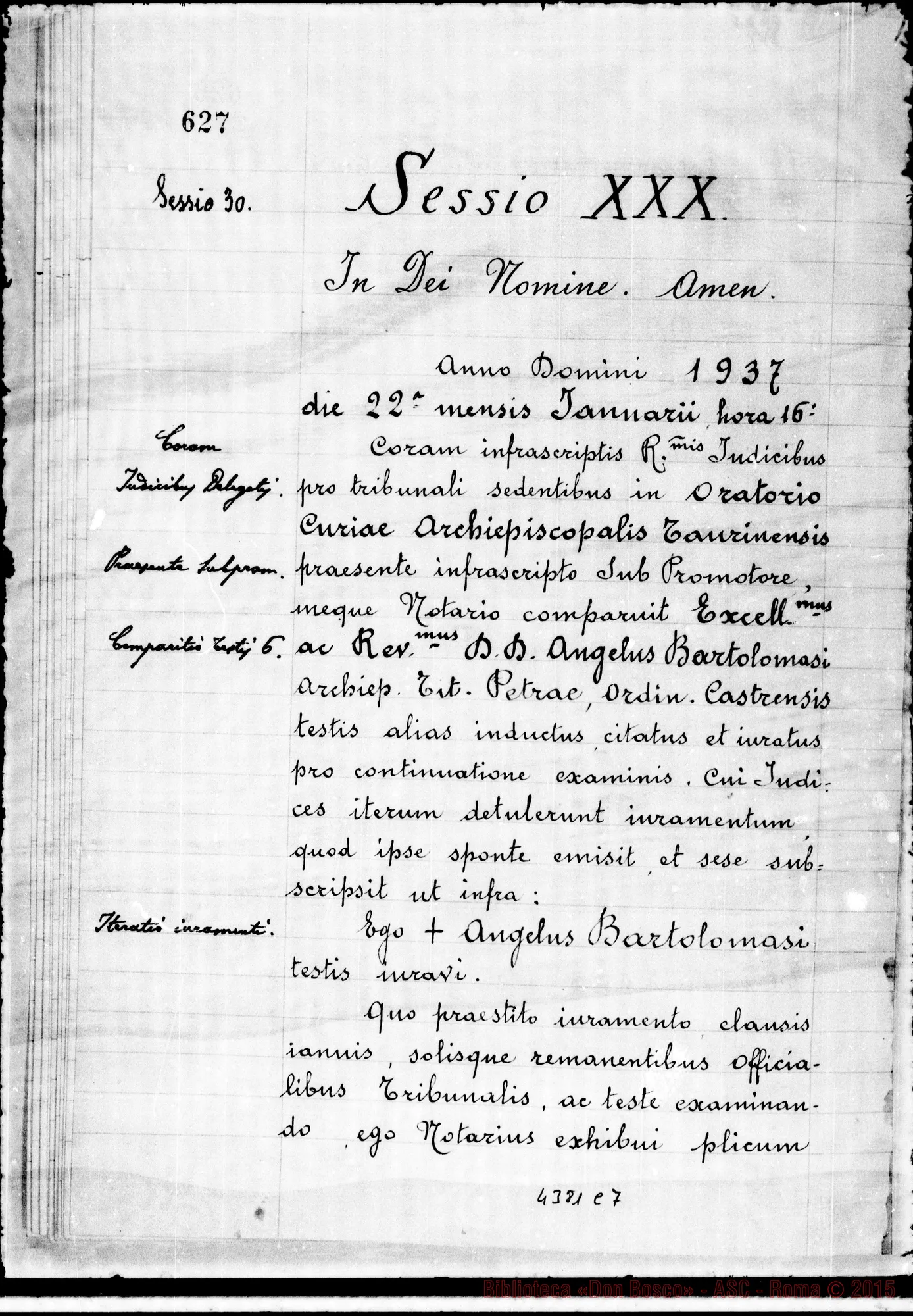 Fotogramma C 7 — Bartolomasi Angelo, arciv. titolare di Petra