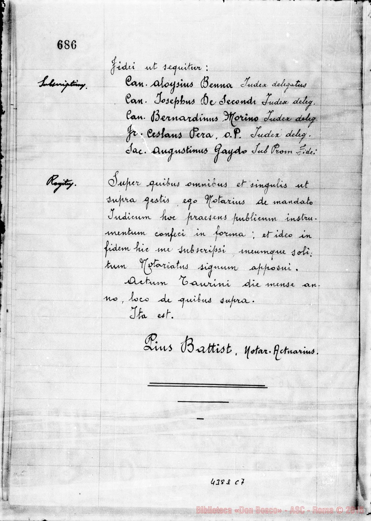 Fotogramma C 7 — Poesio Arturo, capo-divisione del Min. delle Finanze