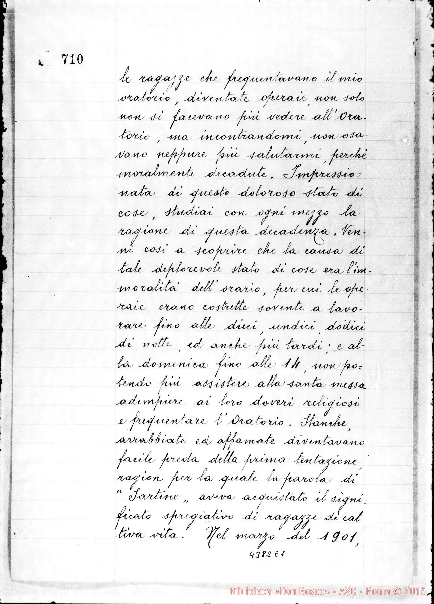 Fotogramma E 7 — Astesana Cesarina, fondatrice Patronato Mutuo Soccorso per le giovani operaie