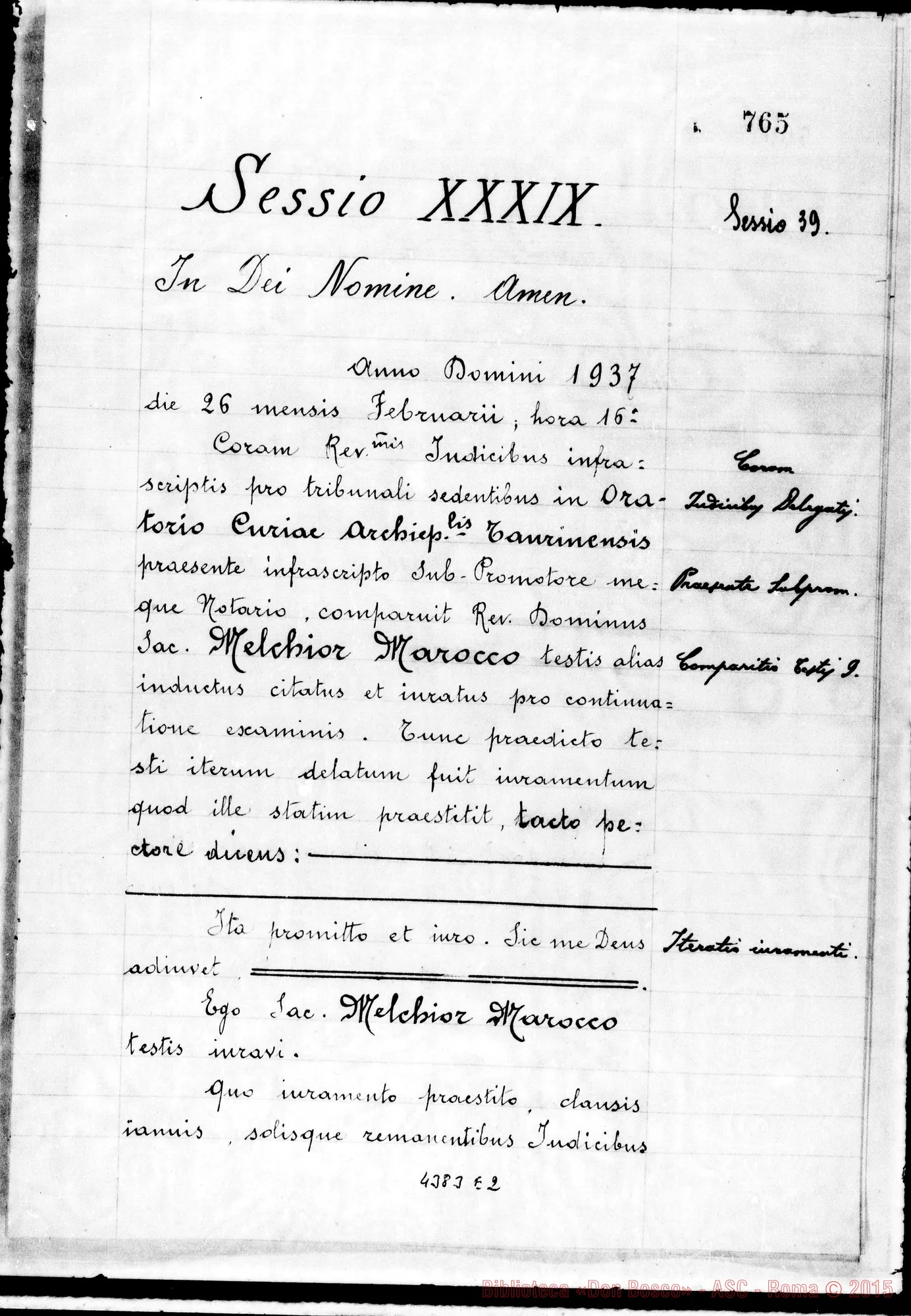 Fotogramma E 2 — Marocco Melchiorre, sac. SDB