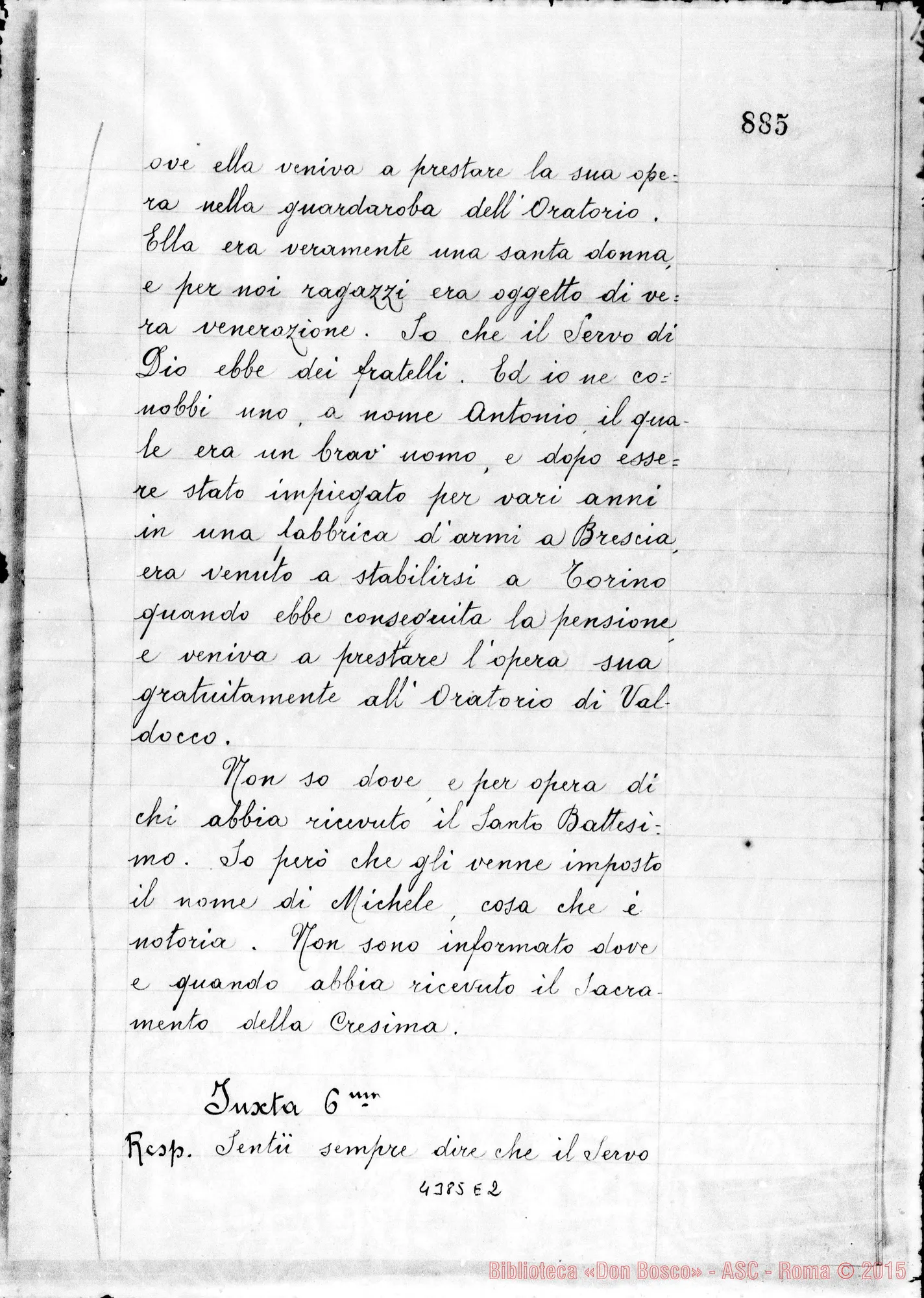 Fotogramma E 2 — Saluzzo Lorenzo, sac. SDB