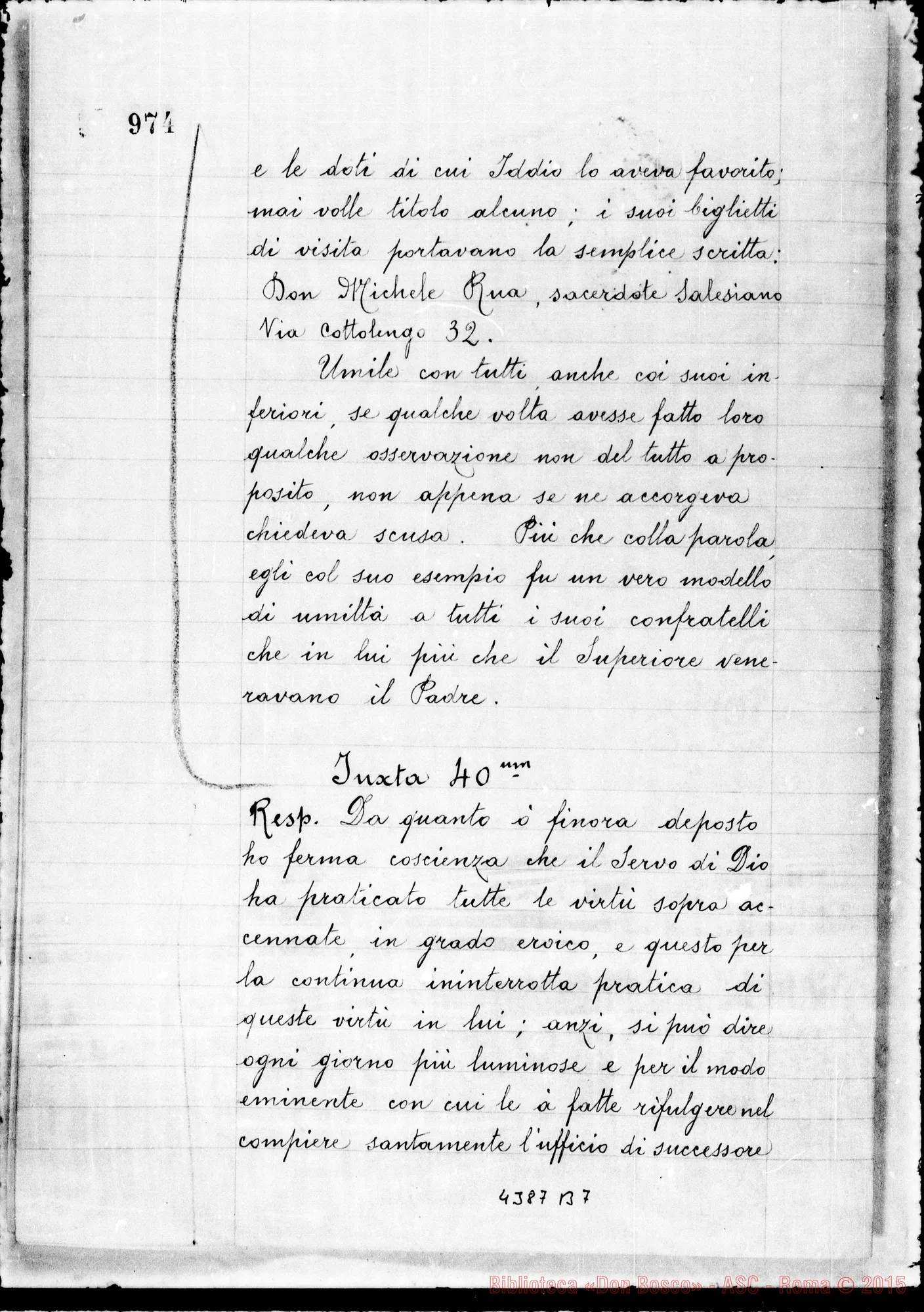 Fotogramma B 7 — Saluzzo Lorenzo, sac. SDB
