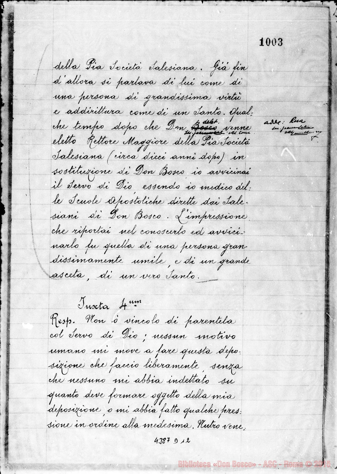 Fotogramma D 12 — Peynetti Pier Luigi, dottore in Medicina