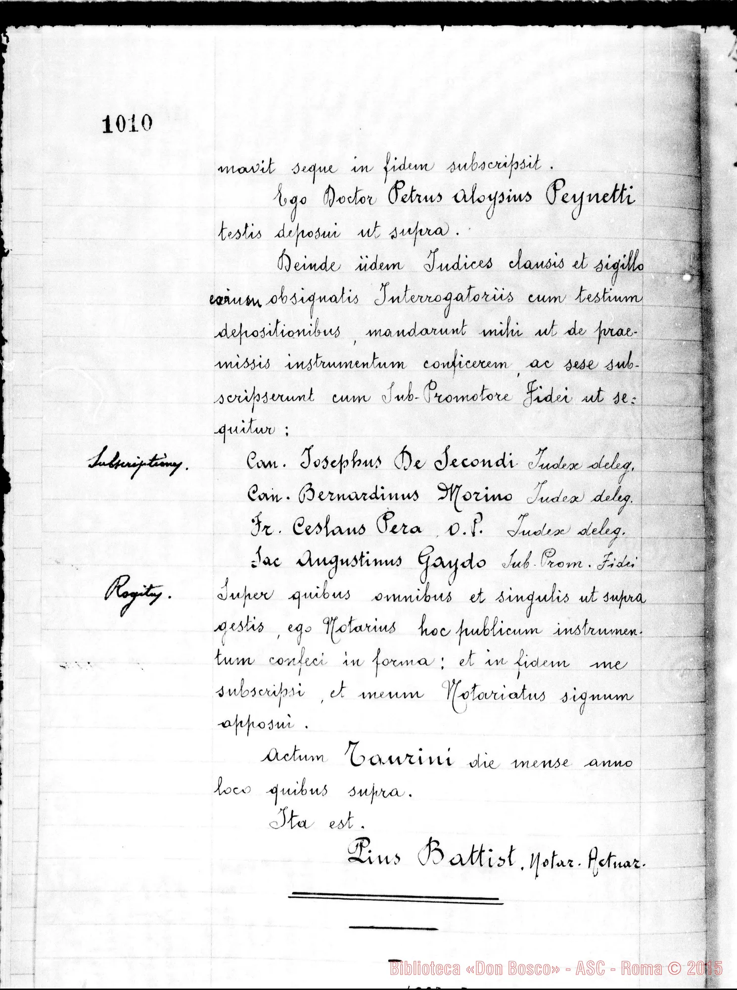 Fotogramma E 7 — Peynetti Pier Luigi, dottore in Medicina