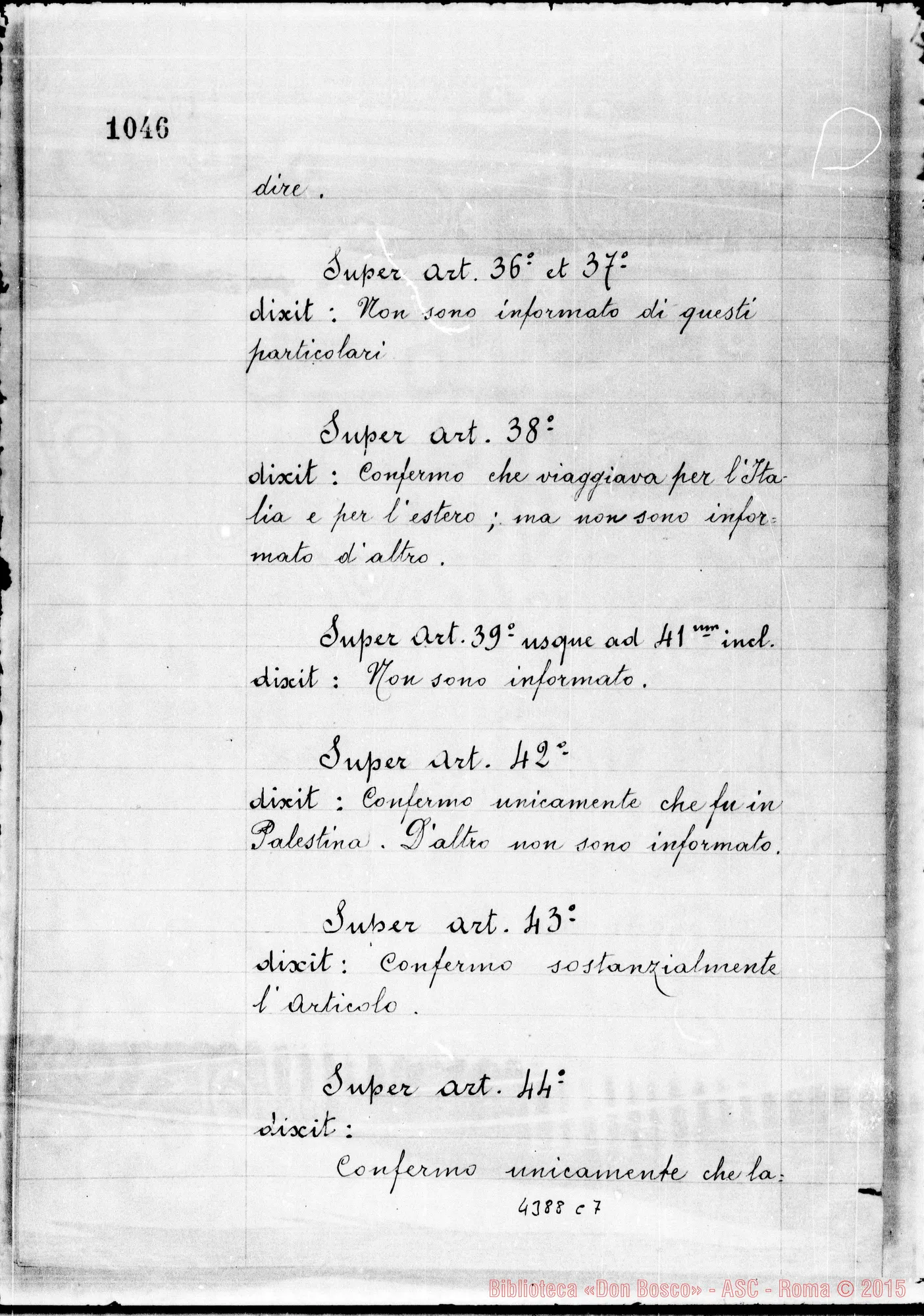 Fotogramma C 7 — Peynetti Pier Luigi, dottore in Medicina