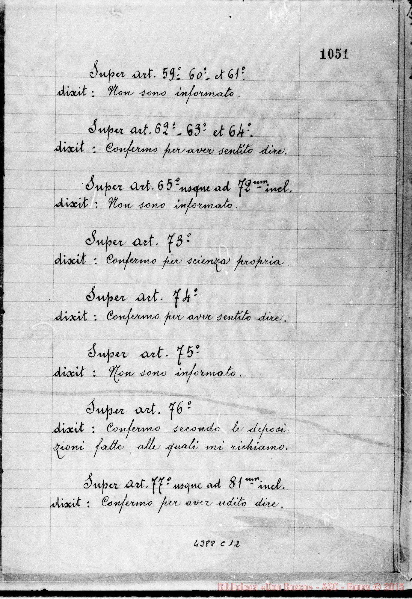 Fotogramma C 12 — Peynetti Pier Luigi, dottore in Medicina